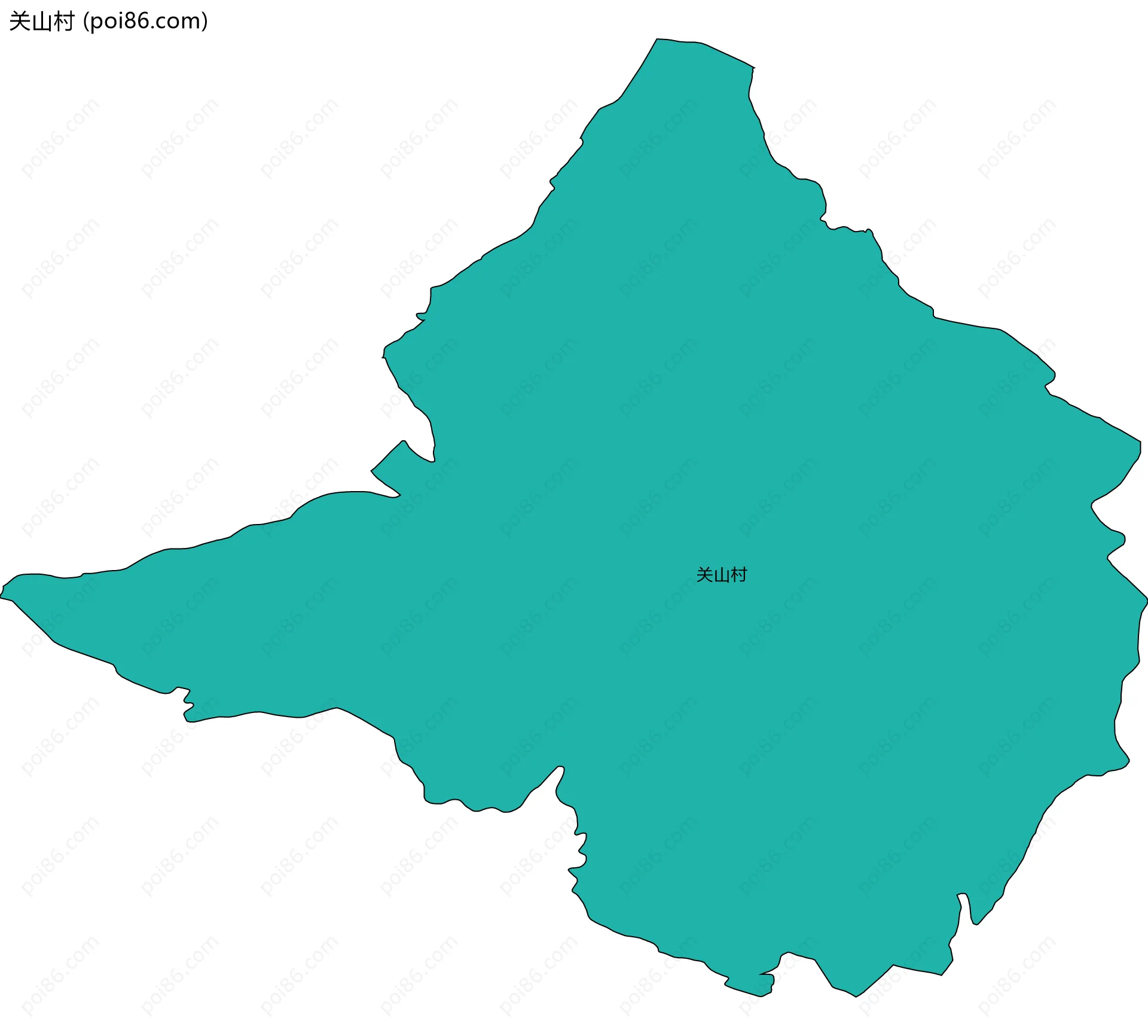 关山村边界地图