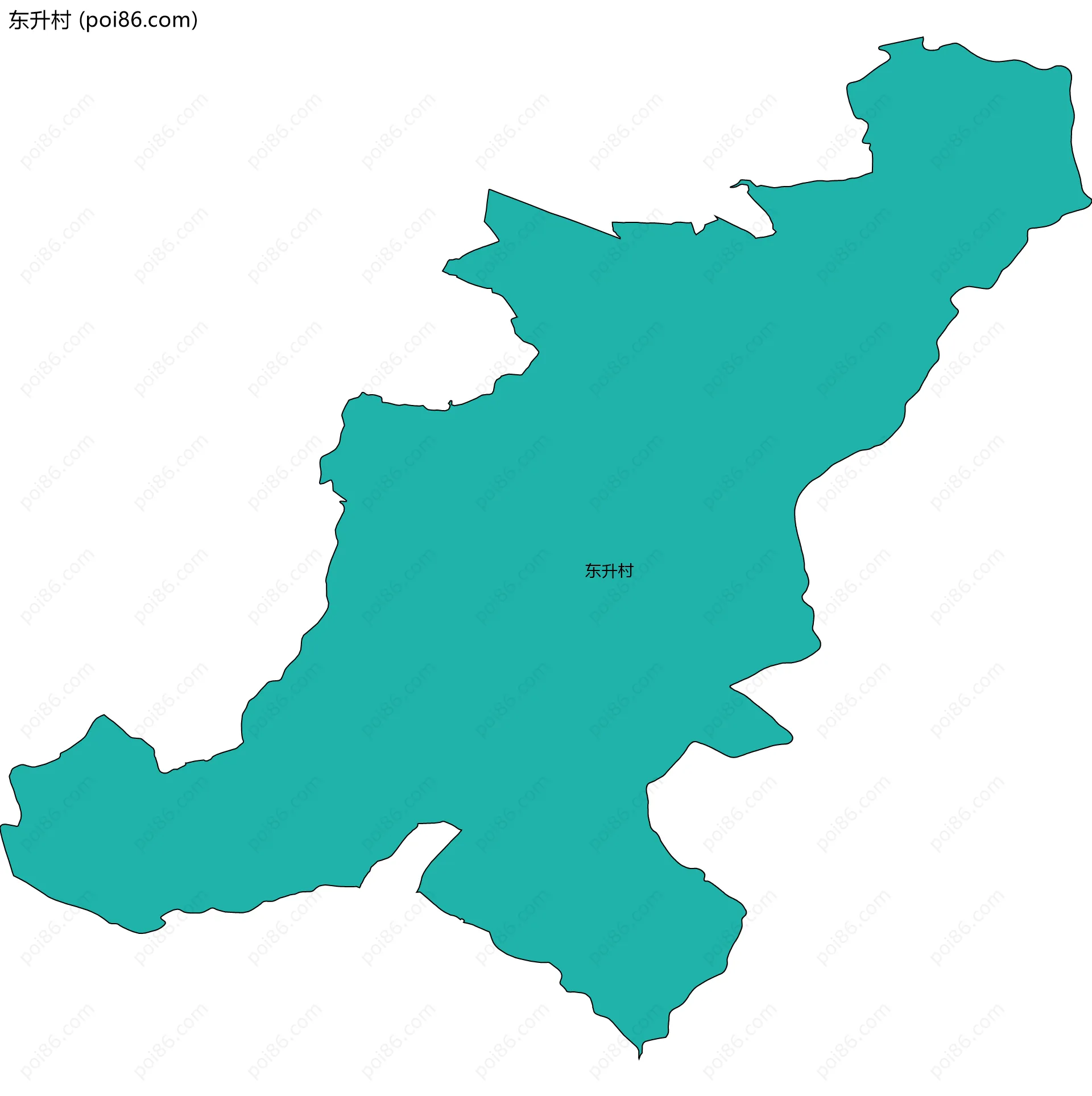 东升村边界地图