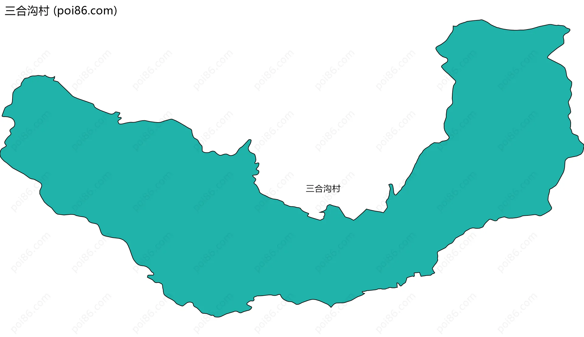 三合沟村边界地图