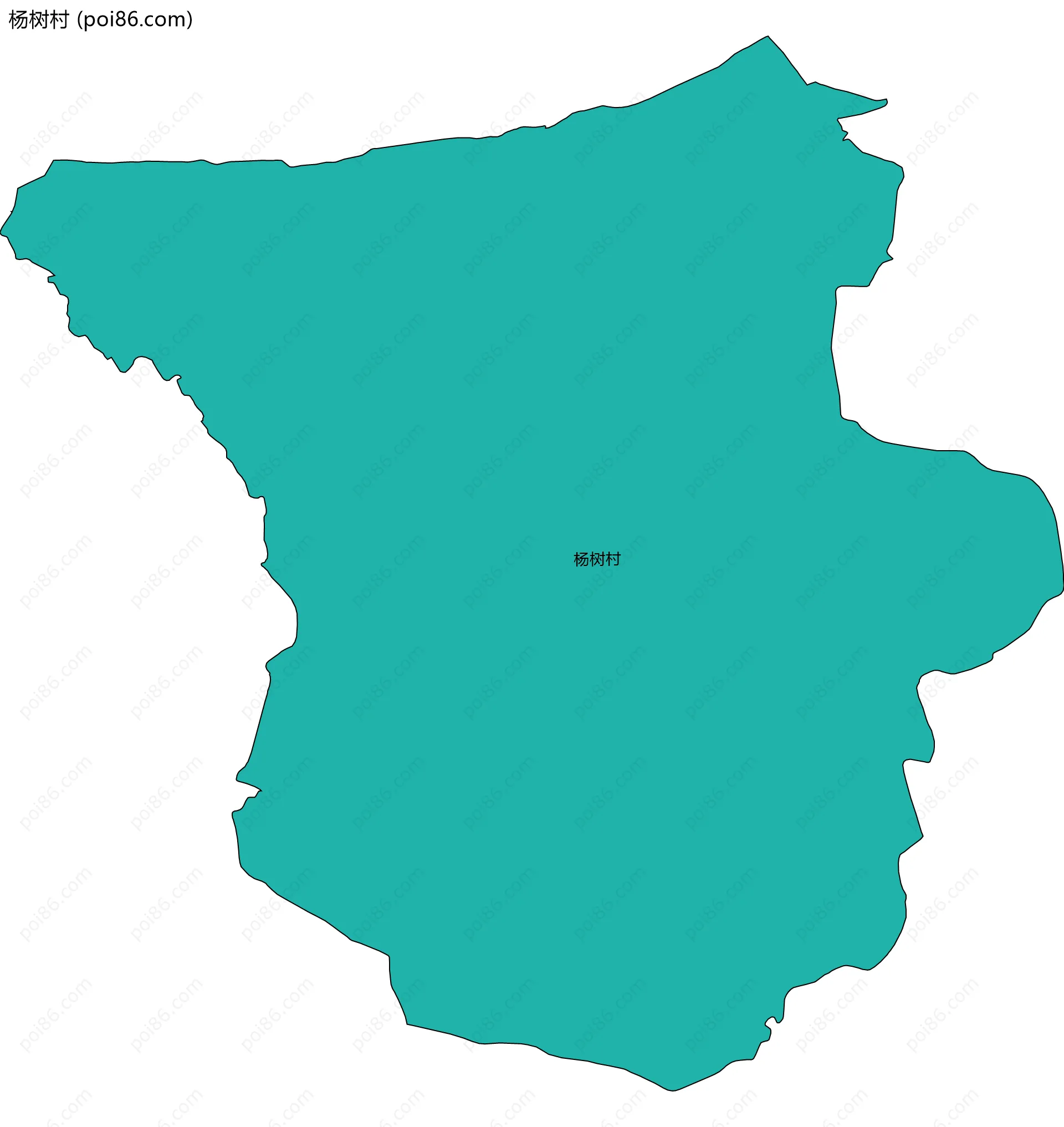 杨树村边界地图