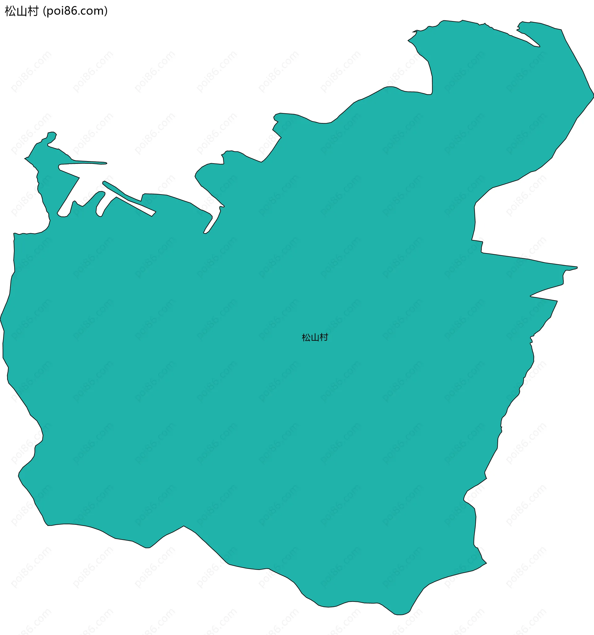 松山村边界地图