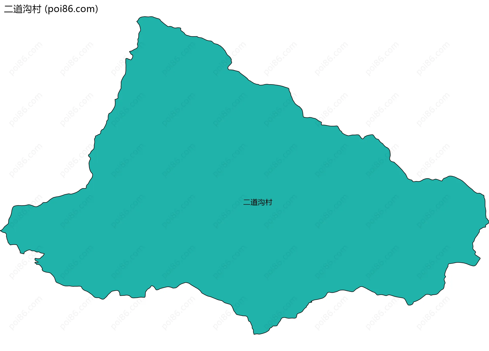 二道沟村边界地图