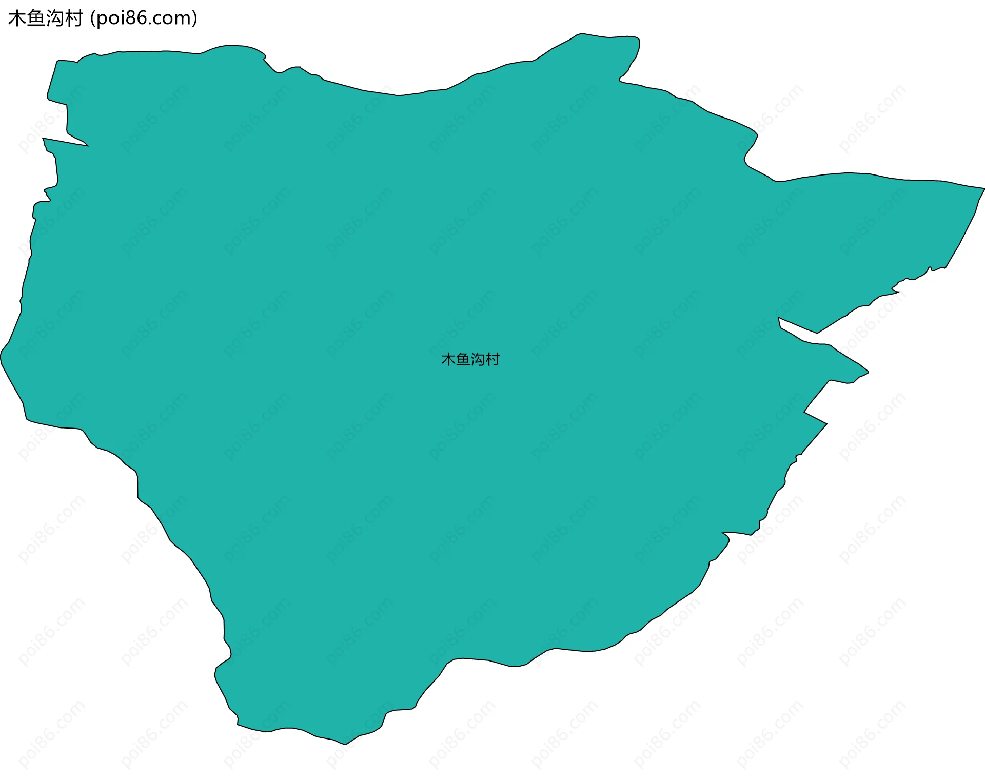 木鱼沟村边界地图