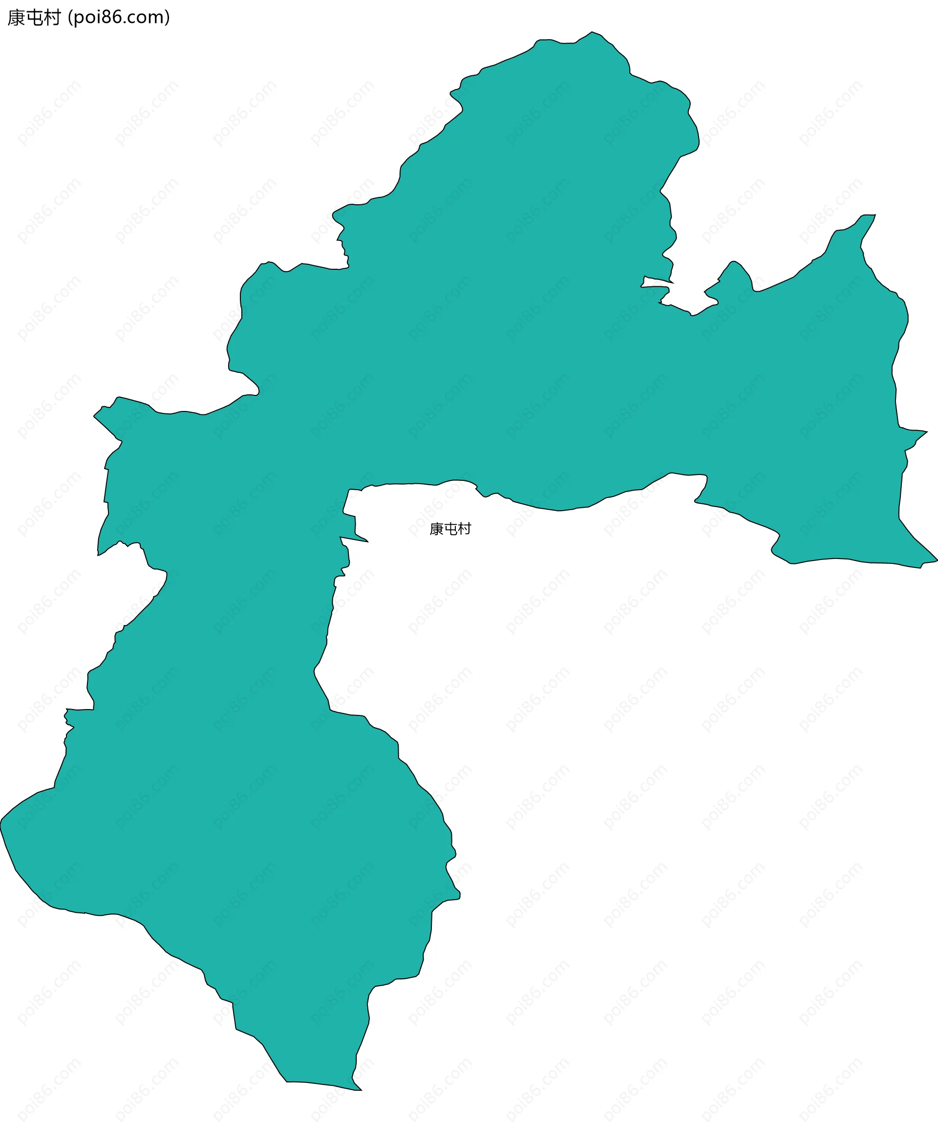 康屯村边界地图