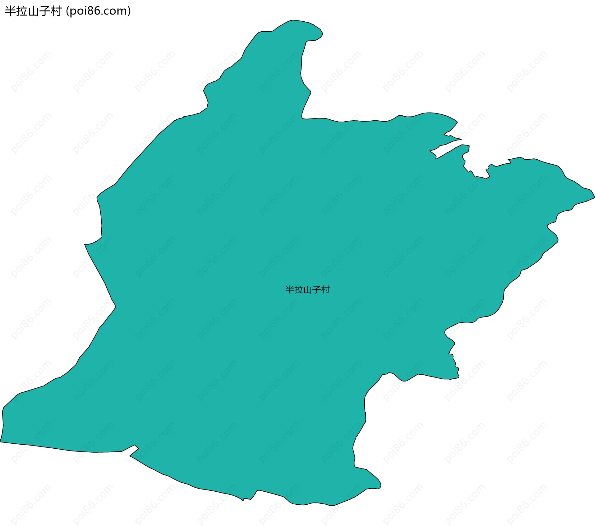 半拉山子村边界地图