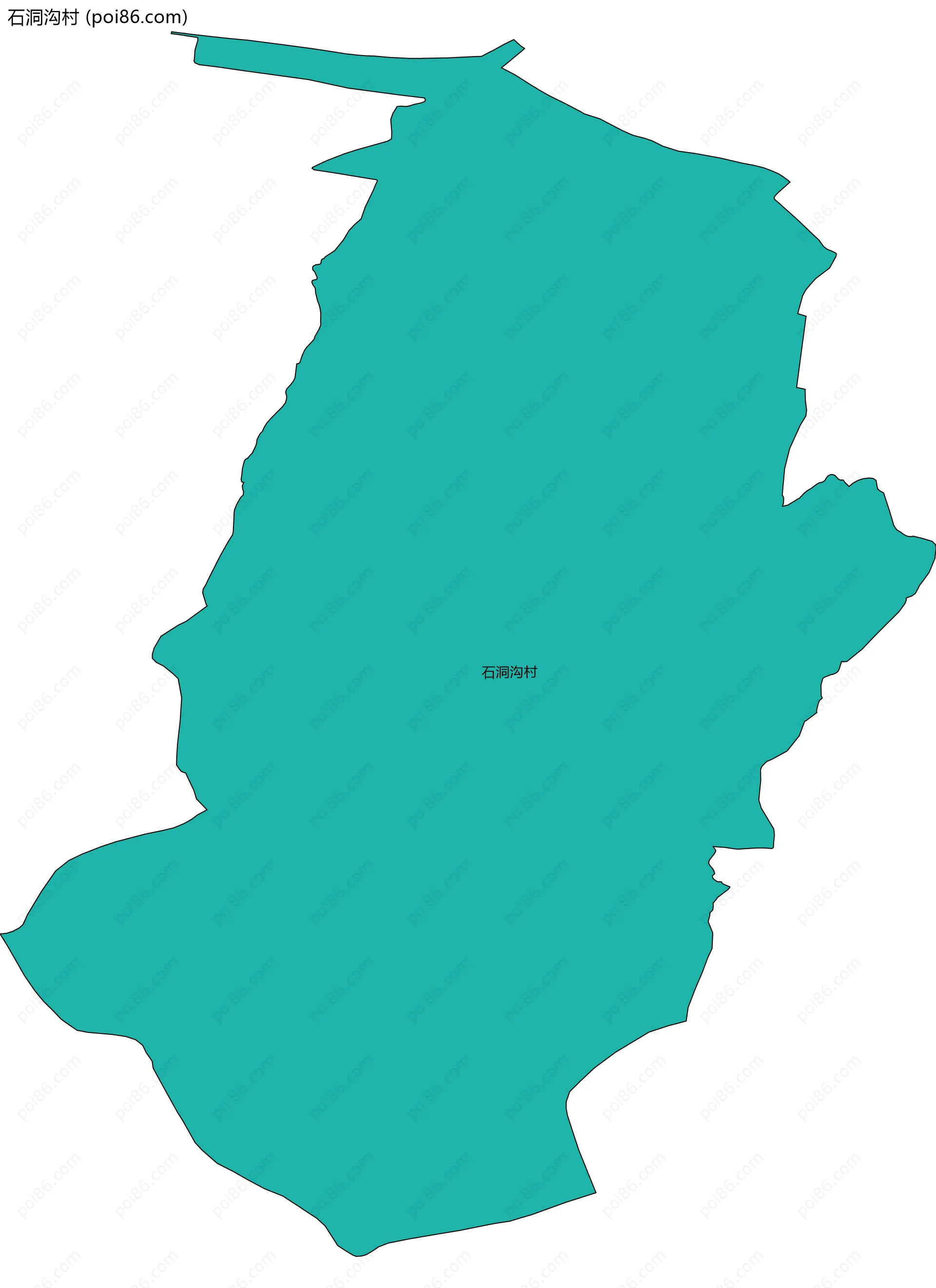 石洞沟村边界地图