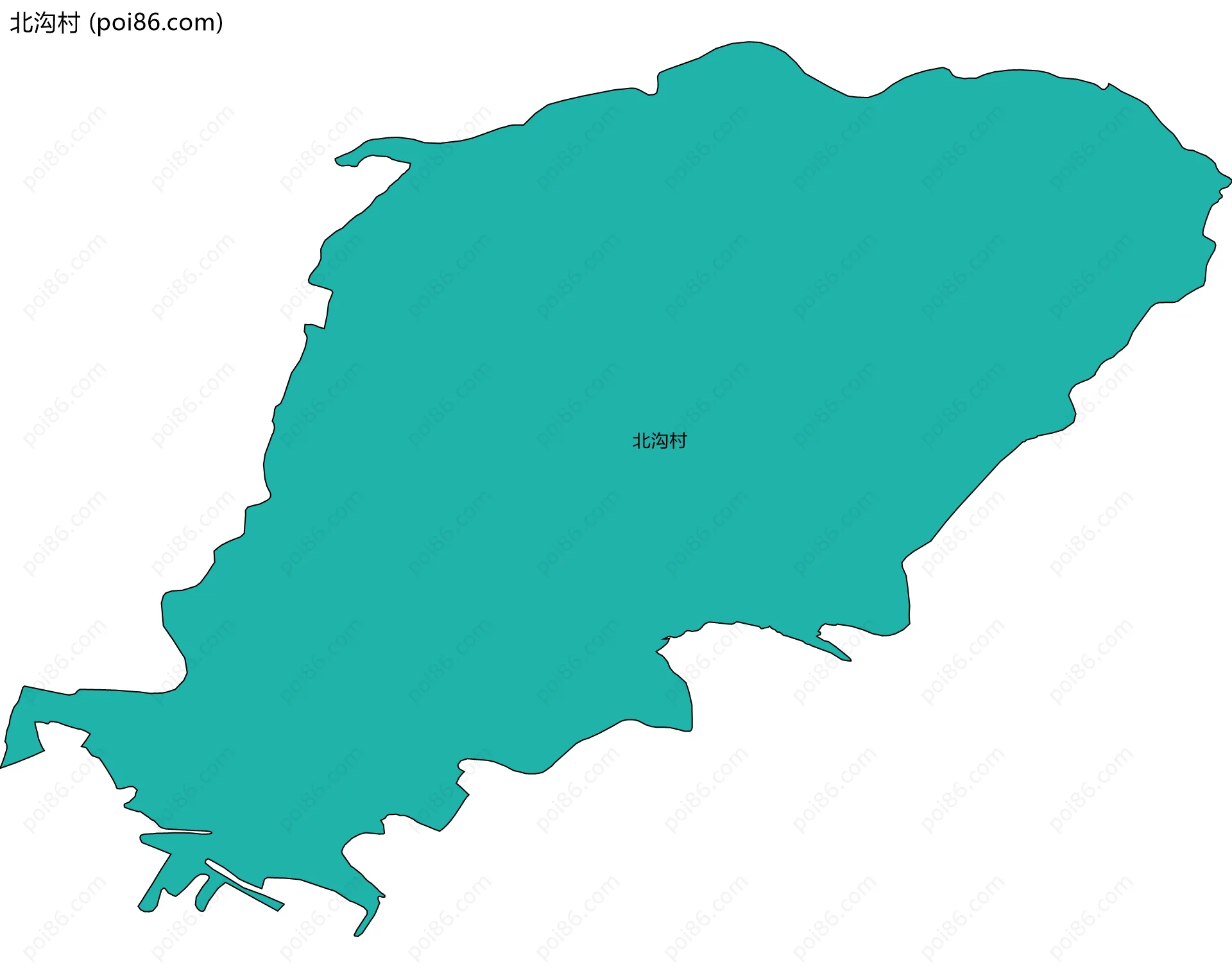 北沟村边界地图