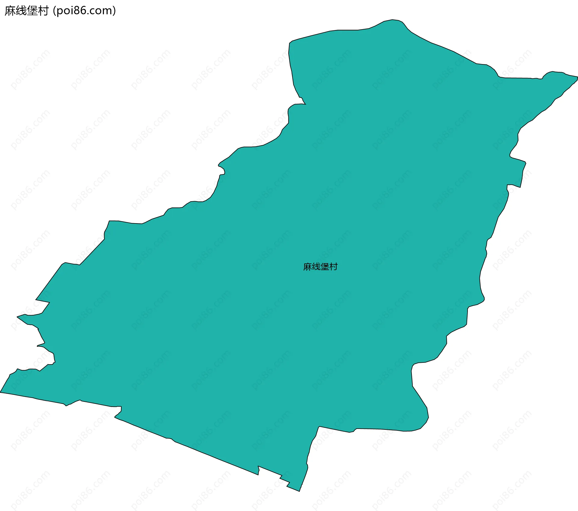 麻线堡村边界地图