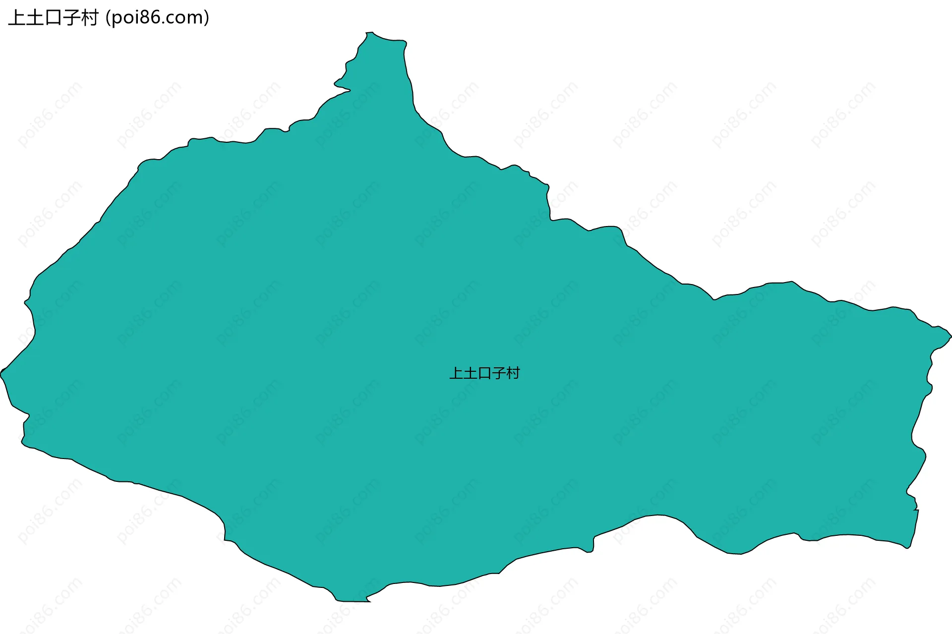 上土口子村边界地图