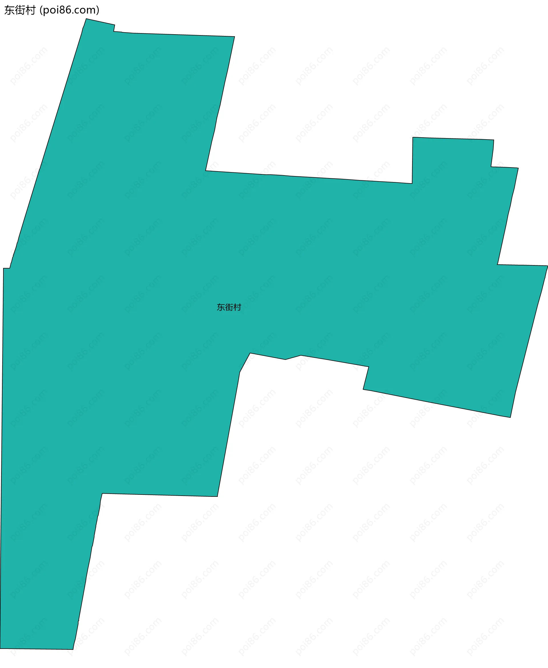 东街村边界地图