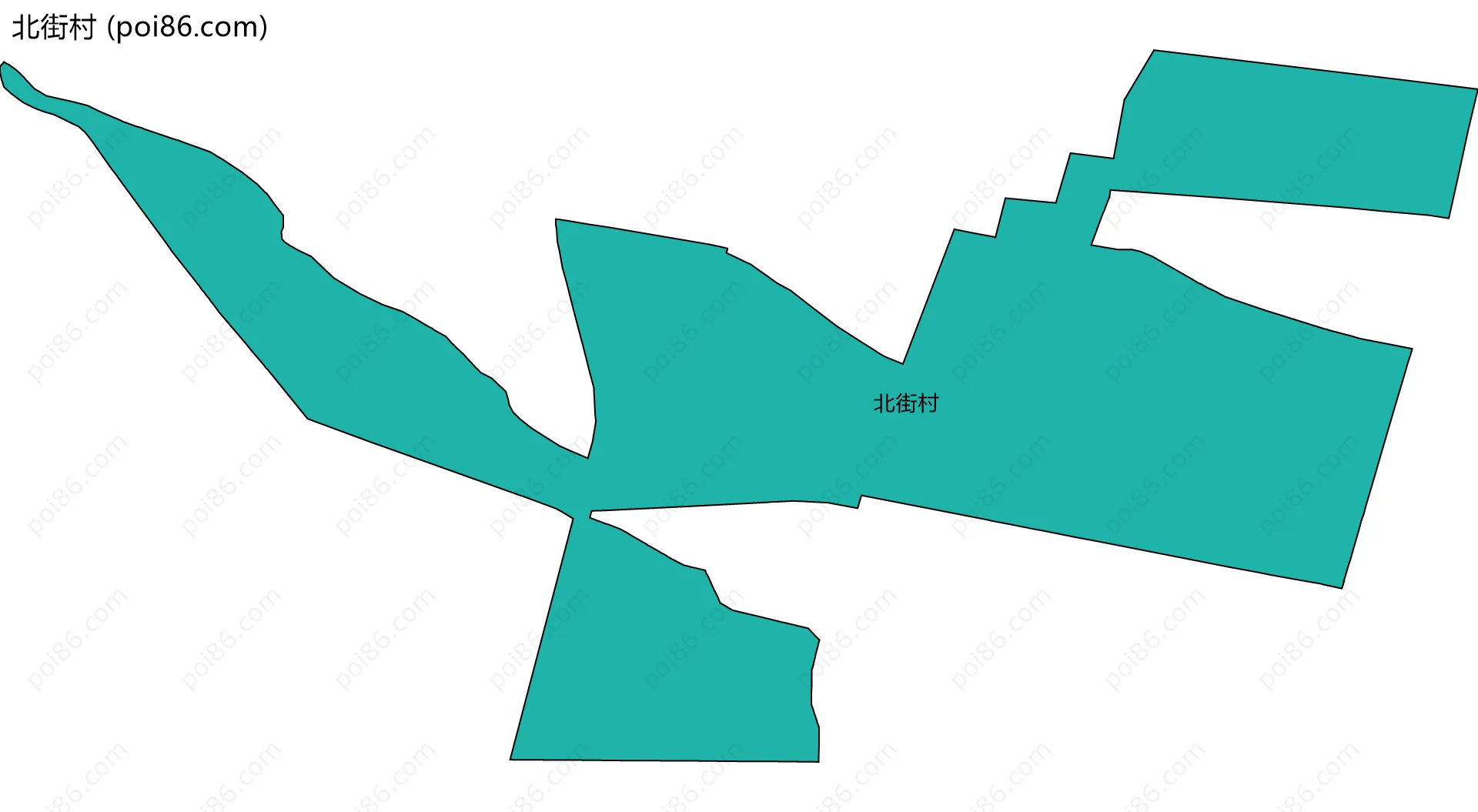 北街村边界地图