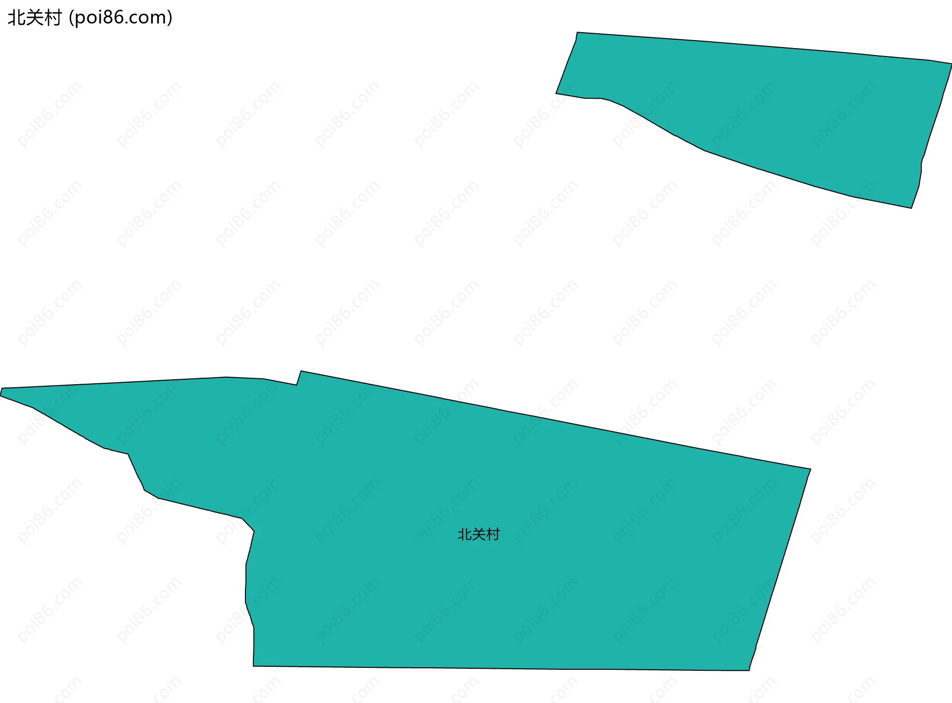 北关村边界地图