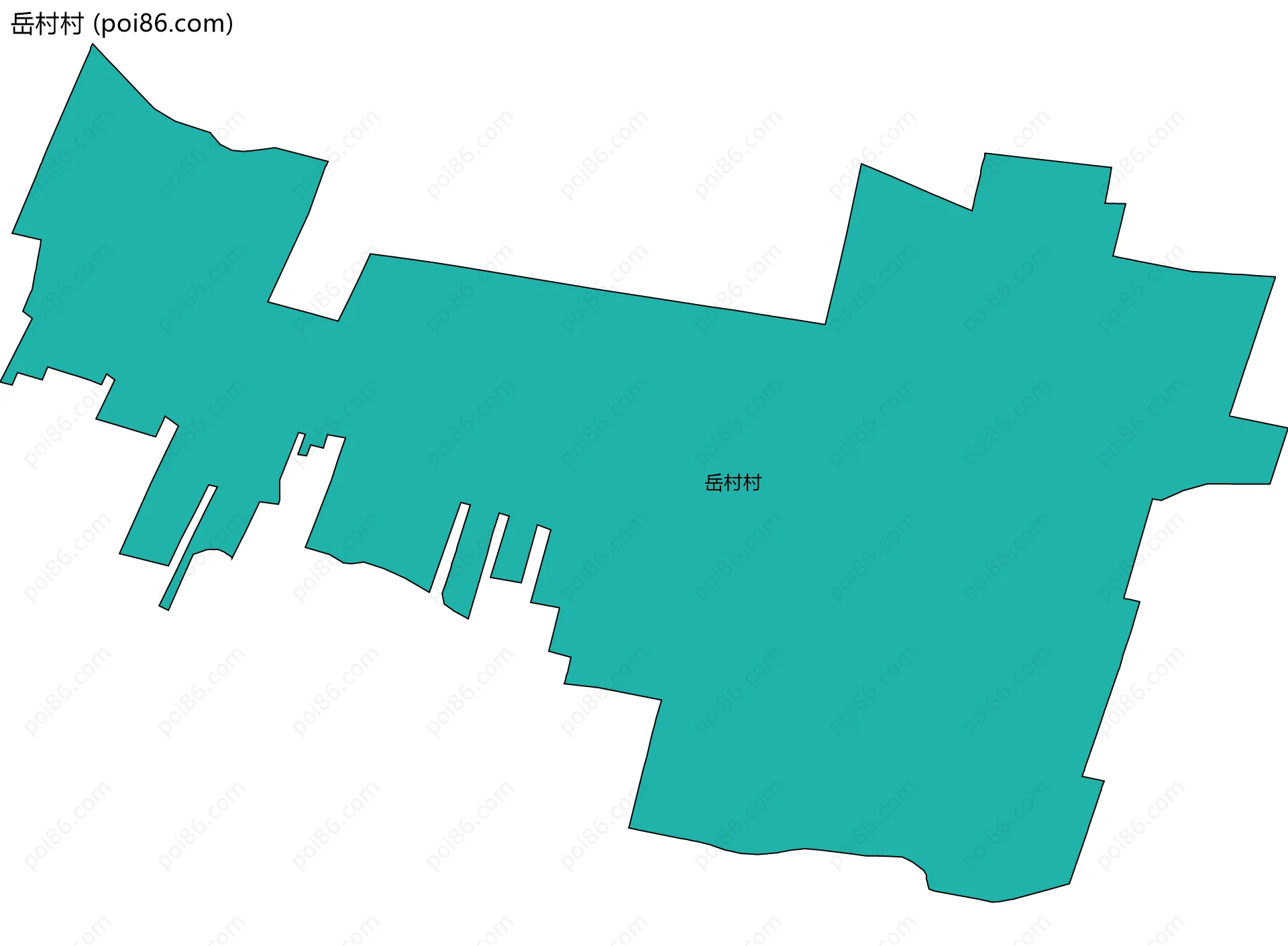 岳村村边界地图