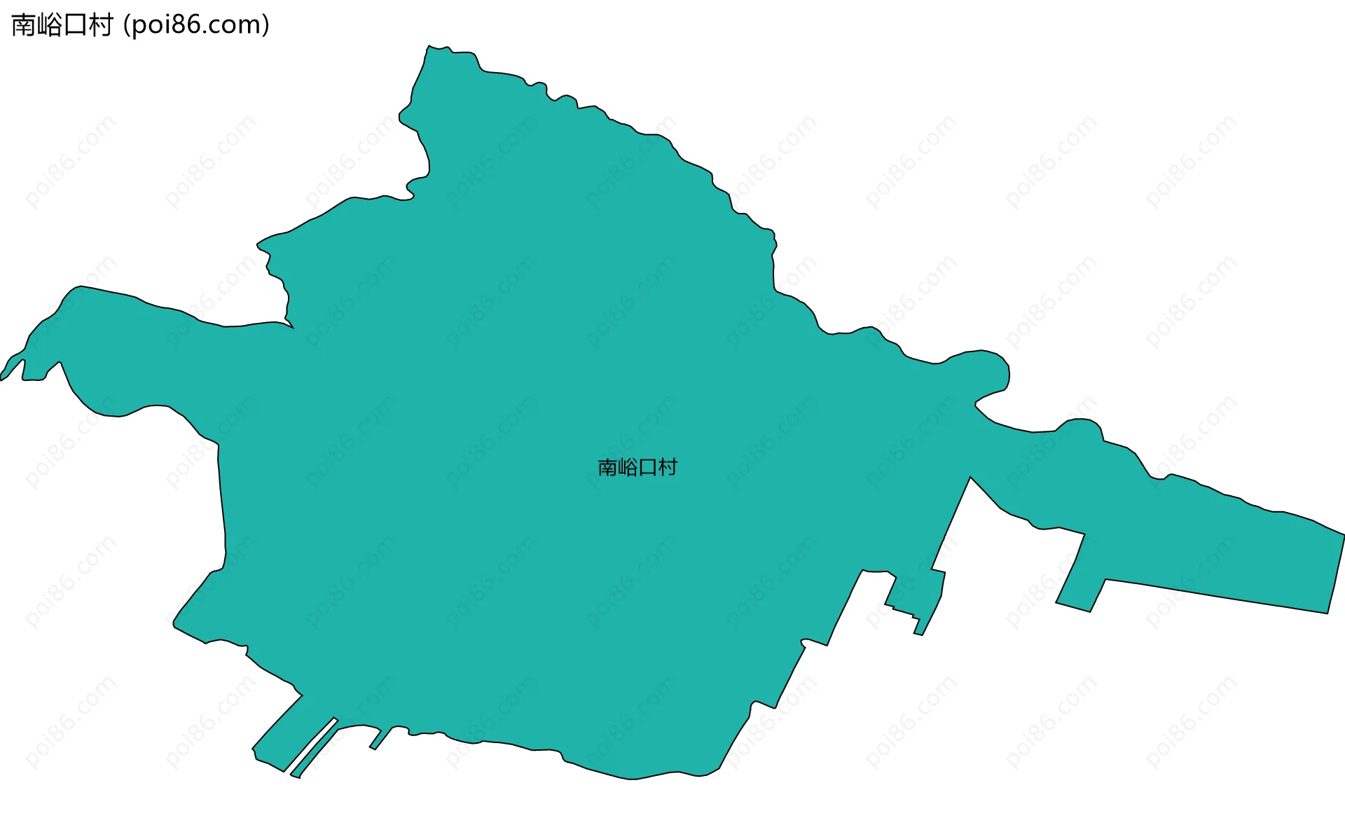 南峪口村边界地图