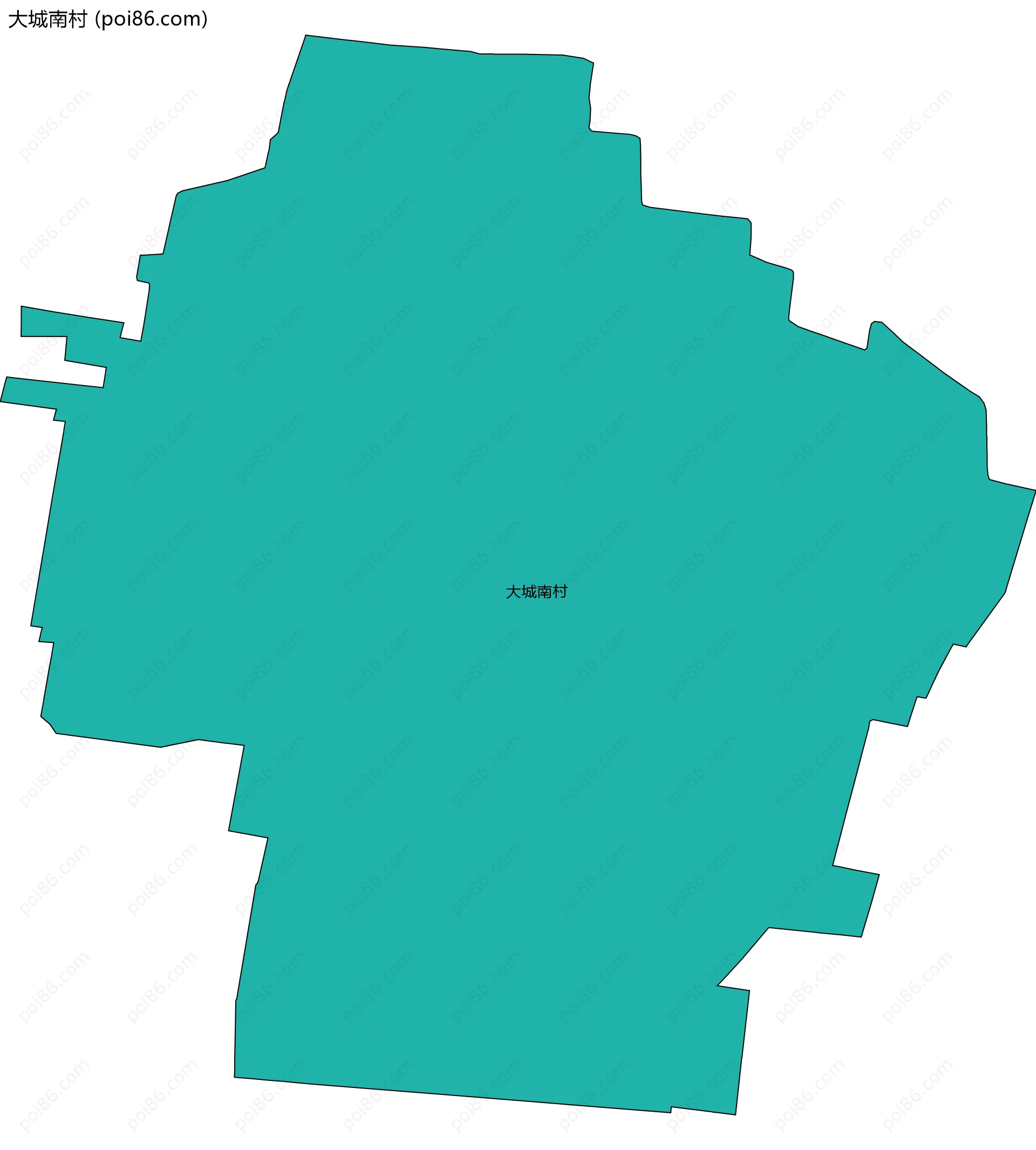 大城南村边界地图