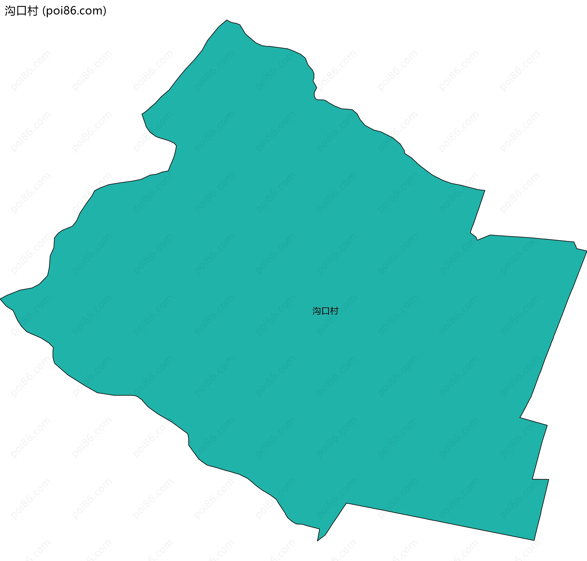 沟口村边界地图