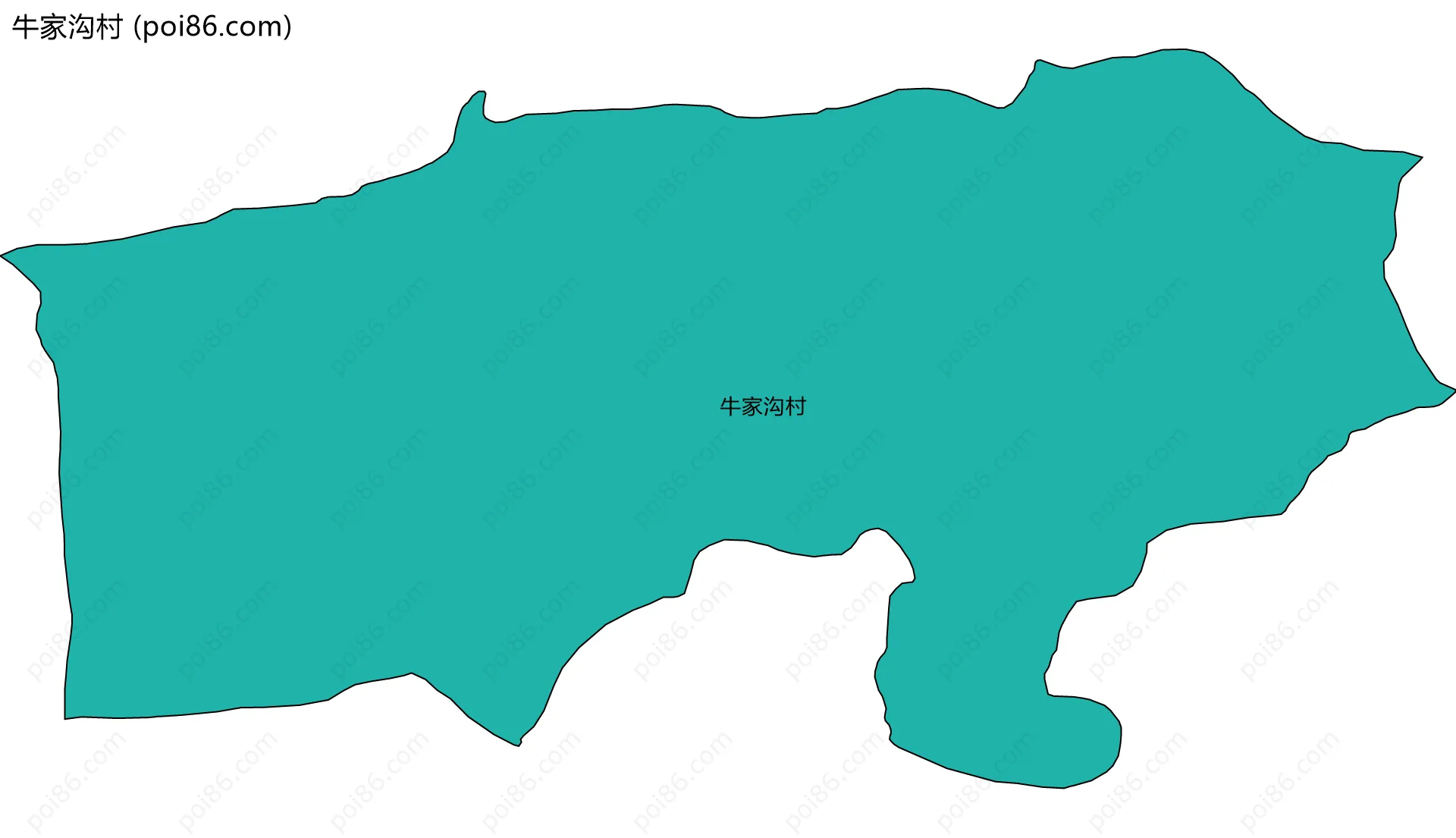 牛家沟村边界地图