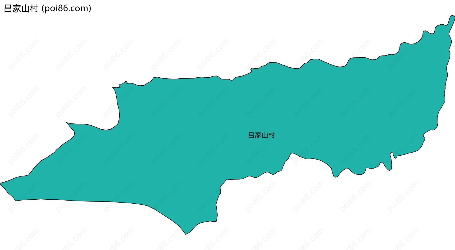 吕家山村边界地图