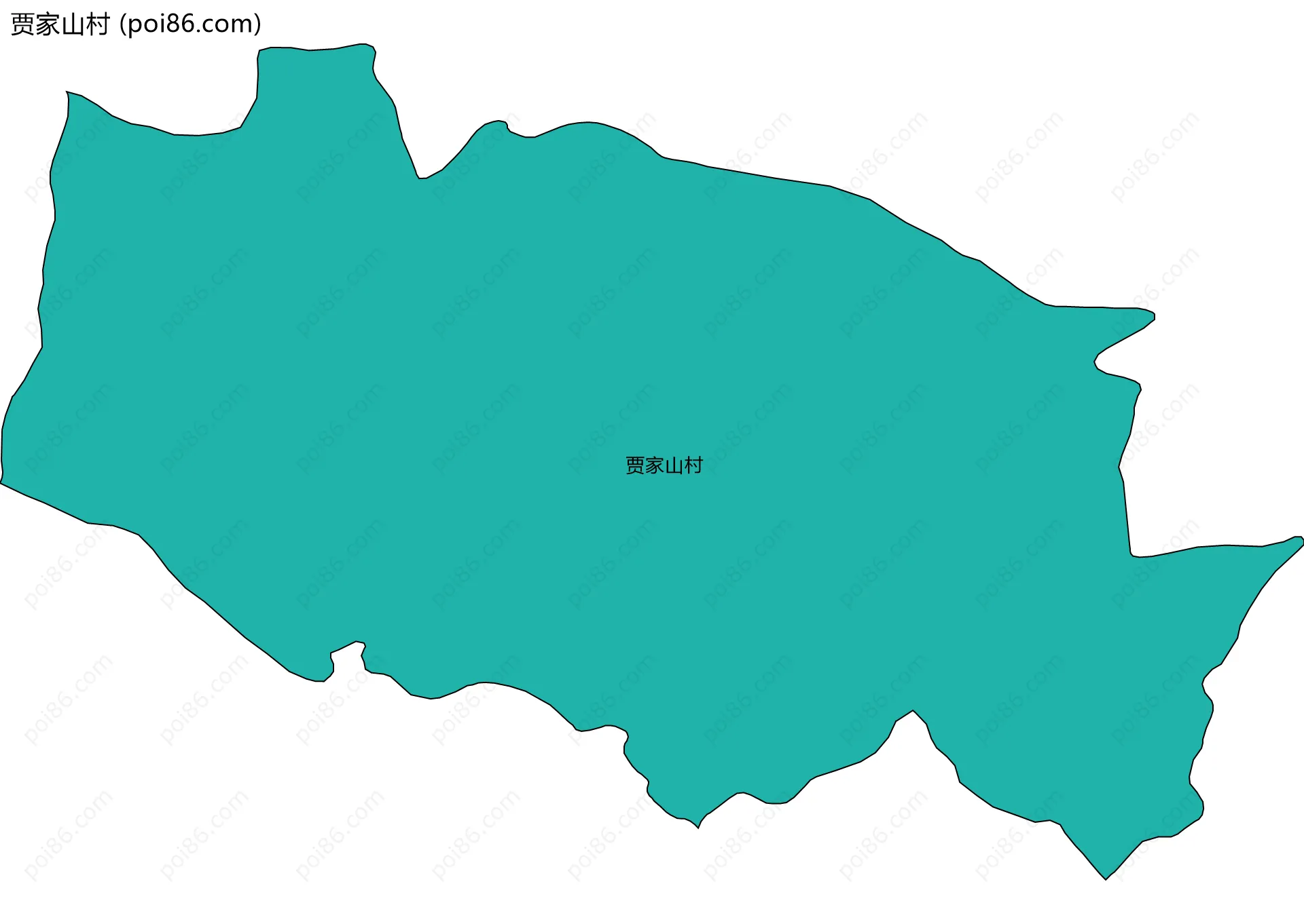 贾家山村边界地图