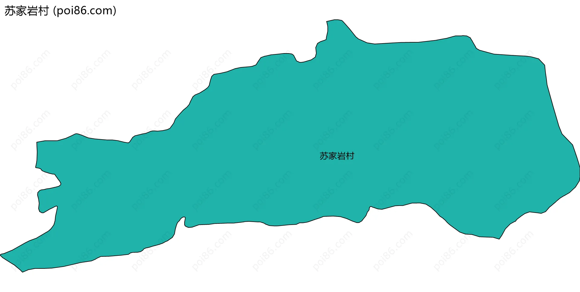 苏家岩村边界地图