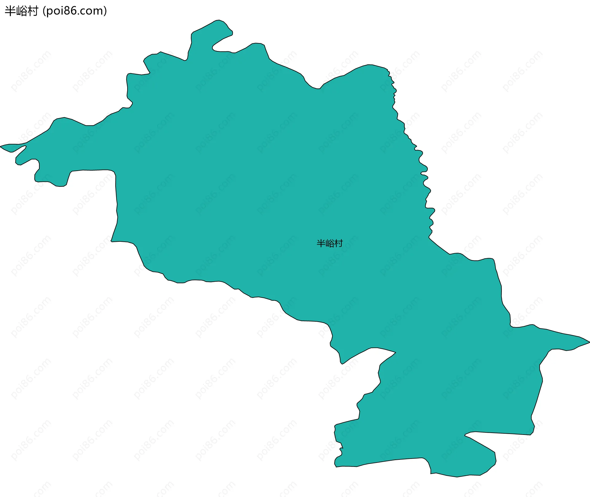 半峪村边界地图