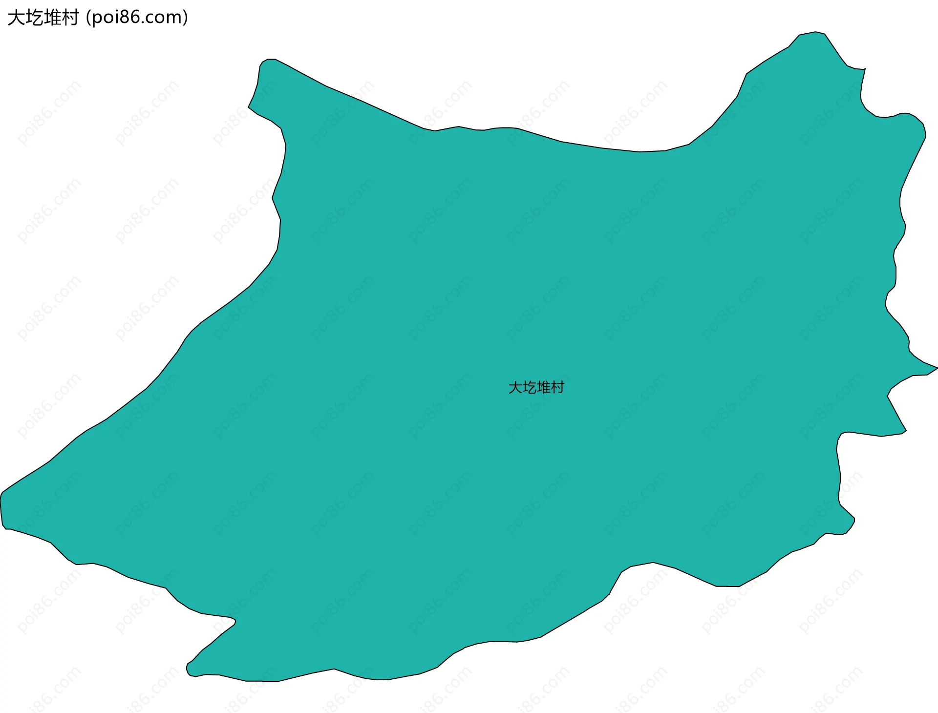 大圪堆村边界地图