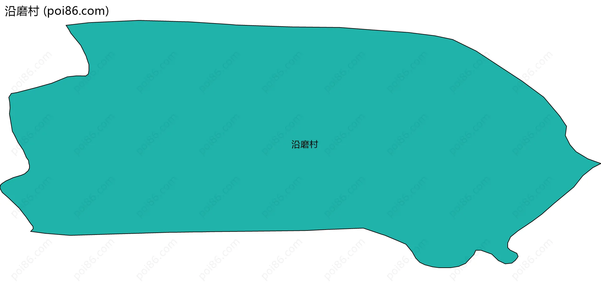 沿磨村边界地图