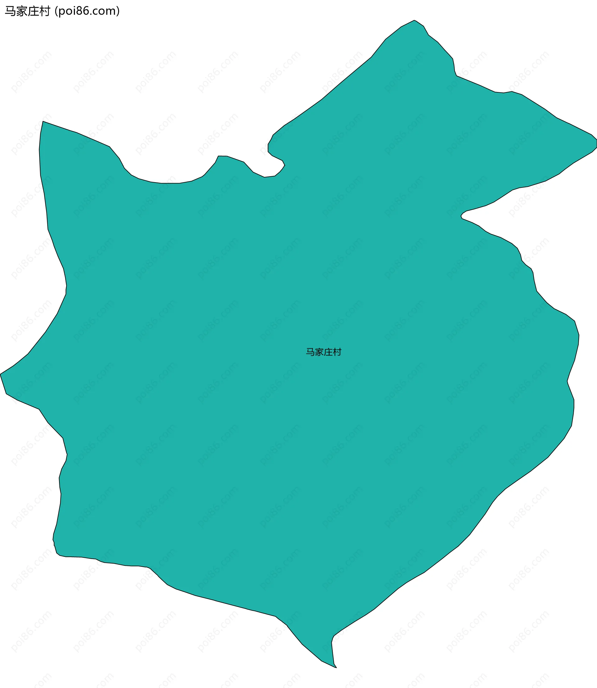 马家庄村边界地图