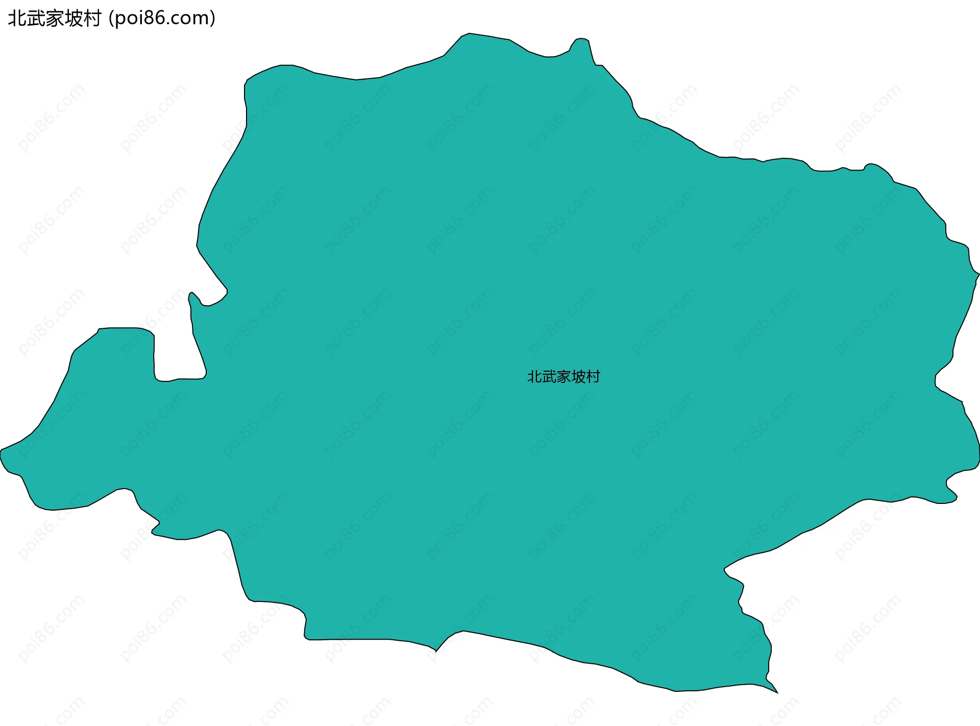 北武家坡村边界地图