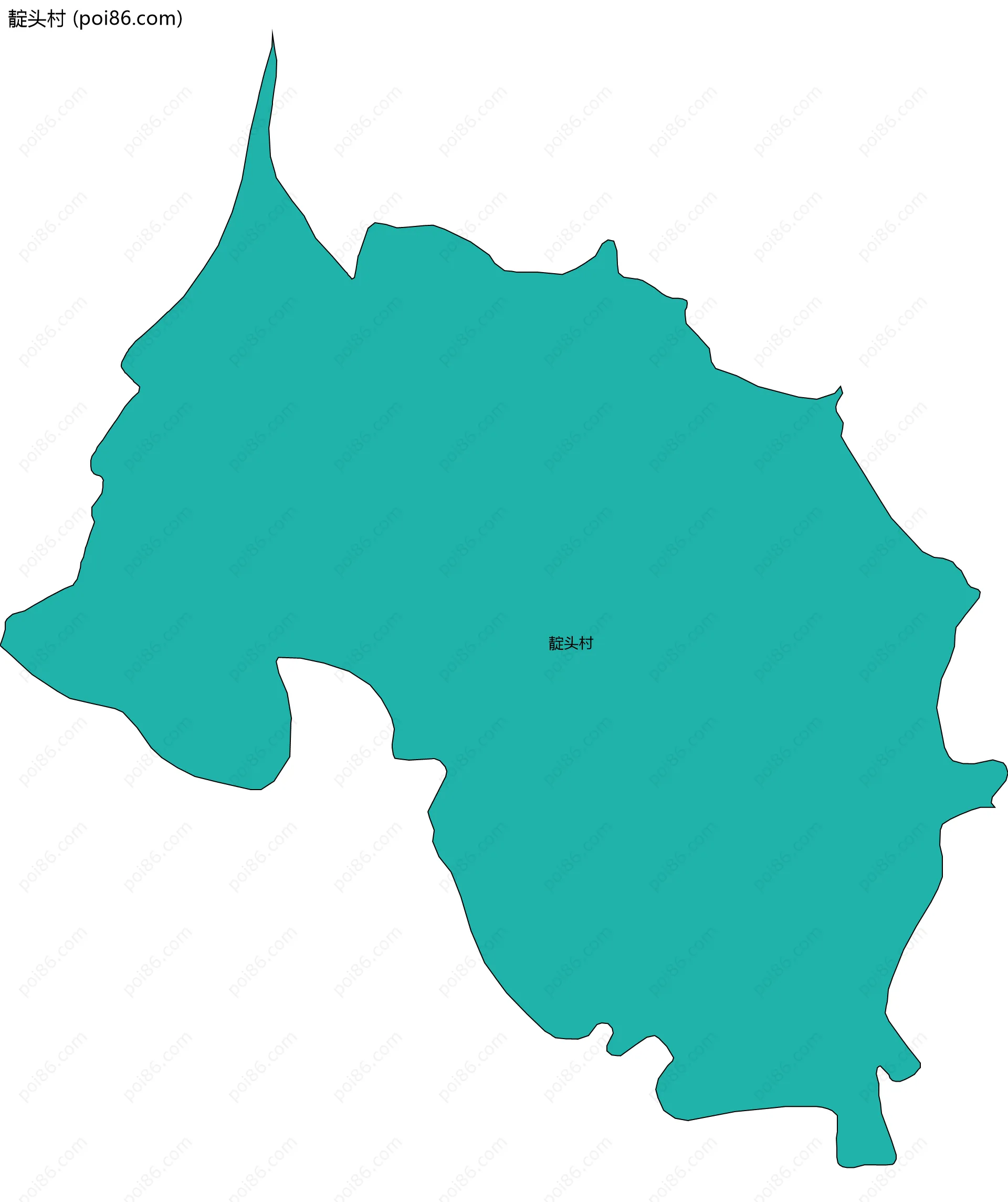 靛头村边界地图