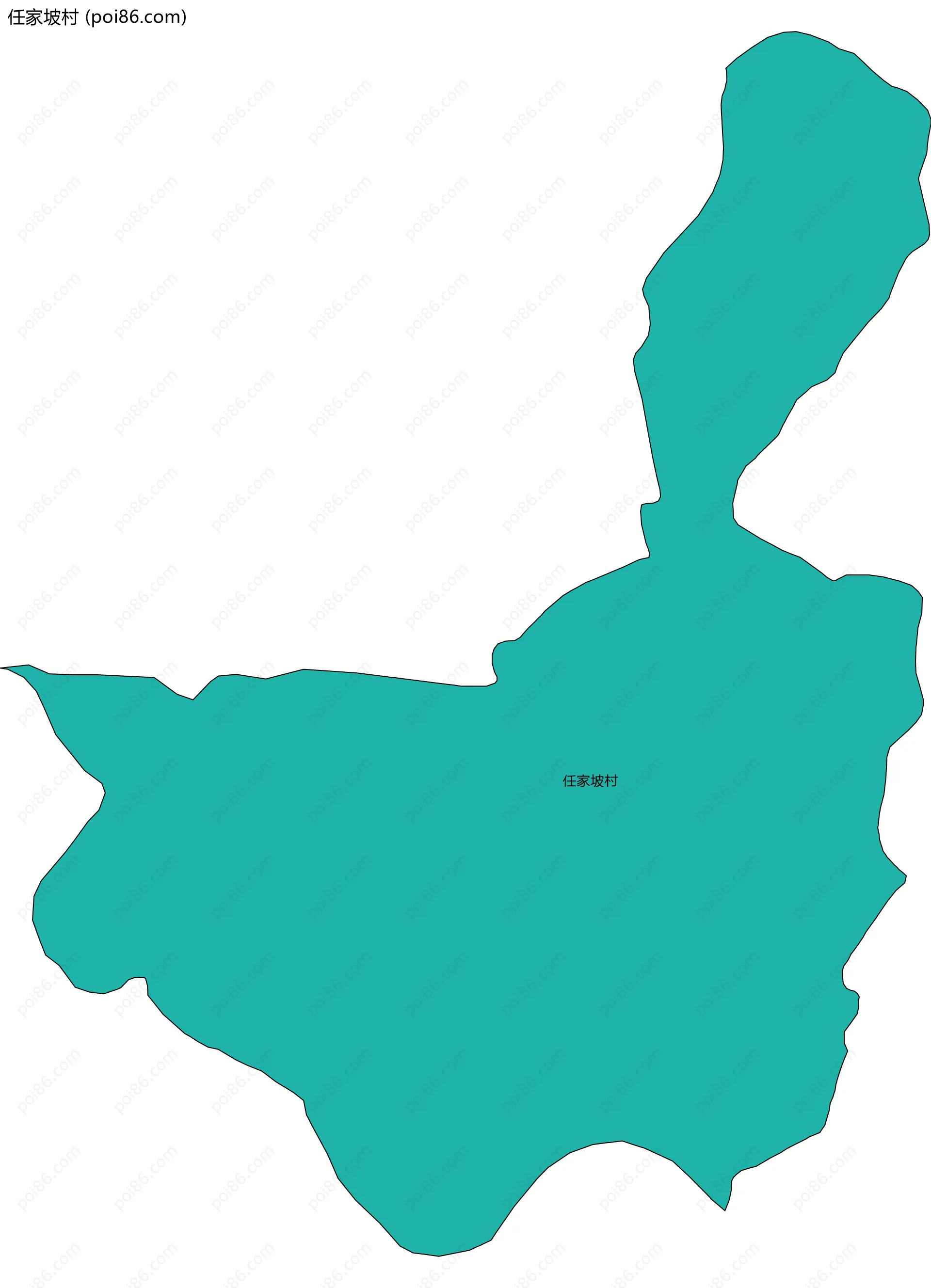 任家坡村边界地图