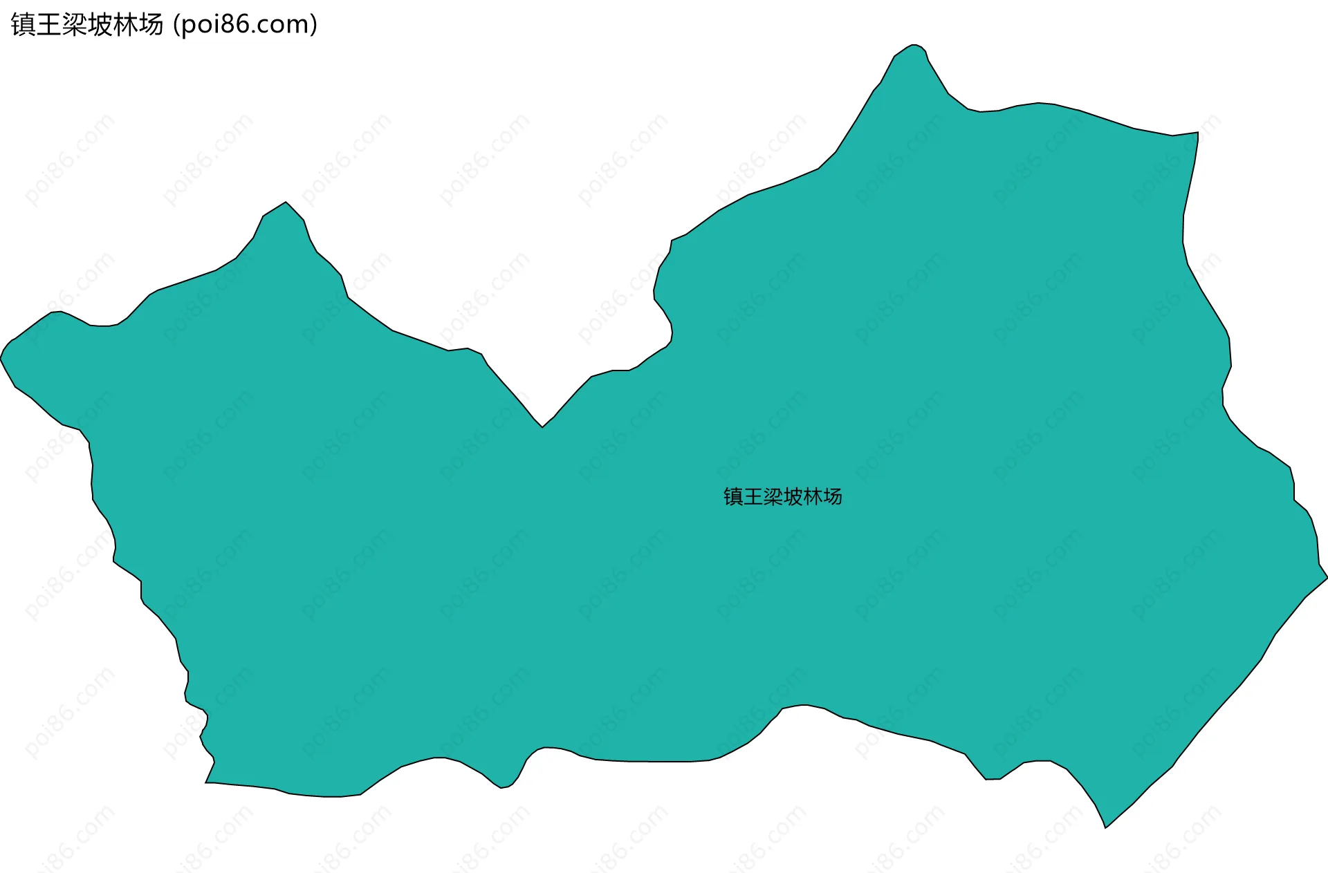 镇王梁坡林场边界地图