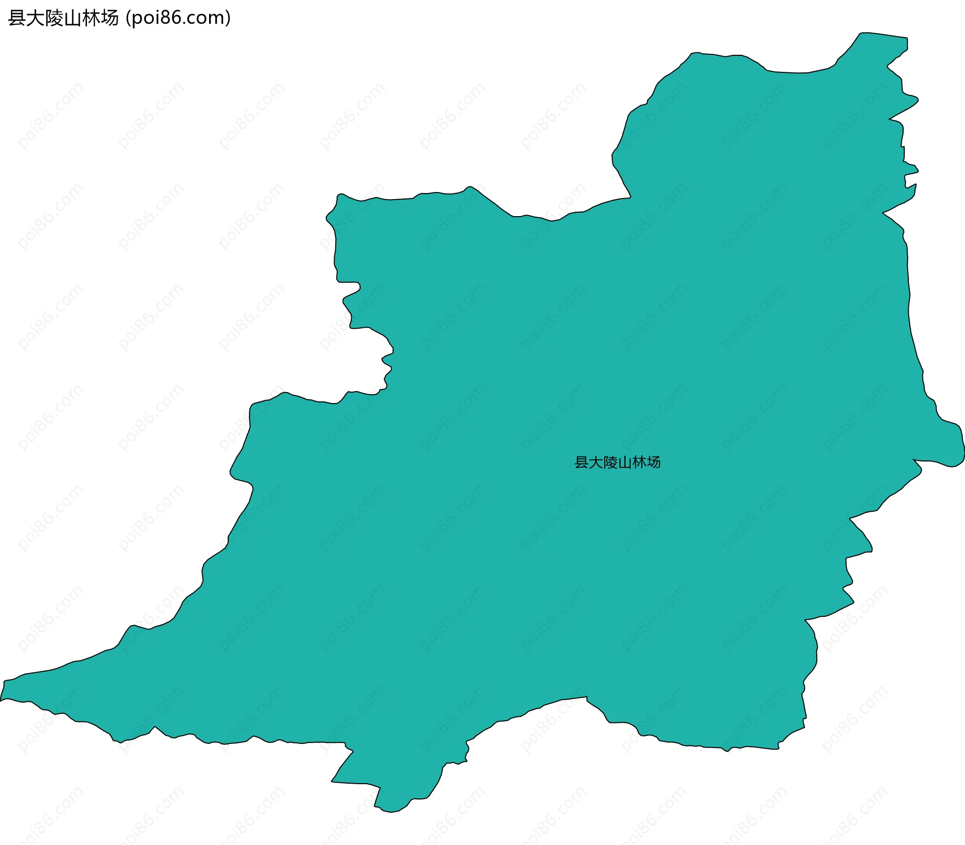 县大陵山林场边界地图