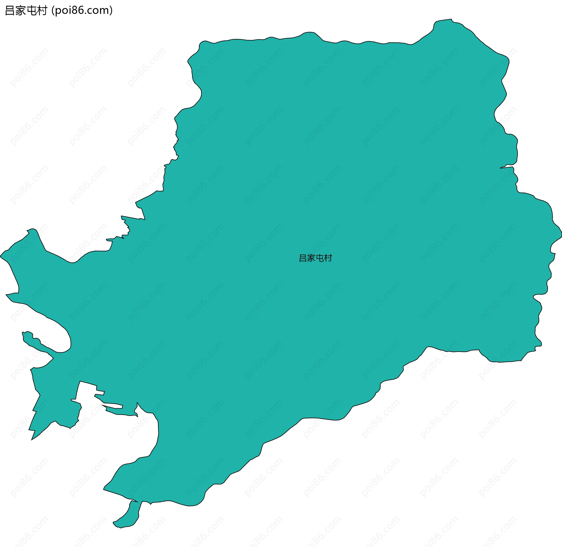 吕家屯村边界地图