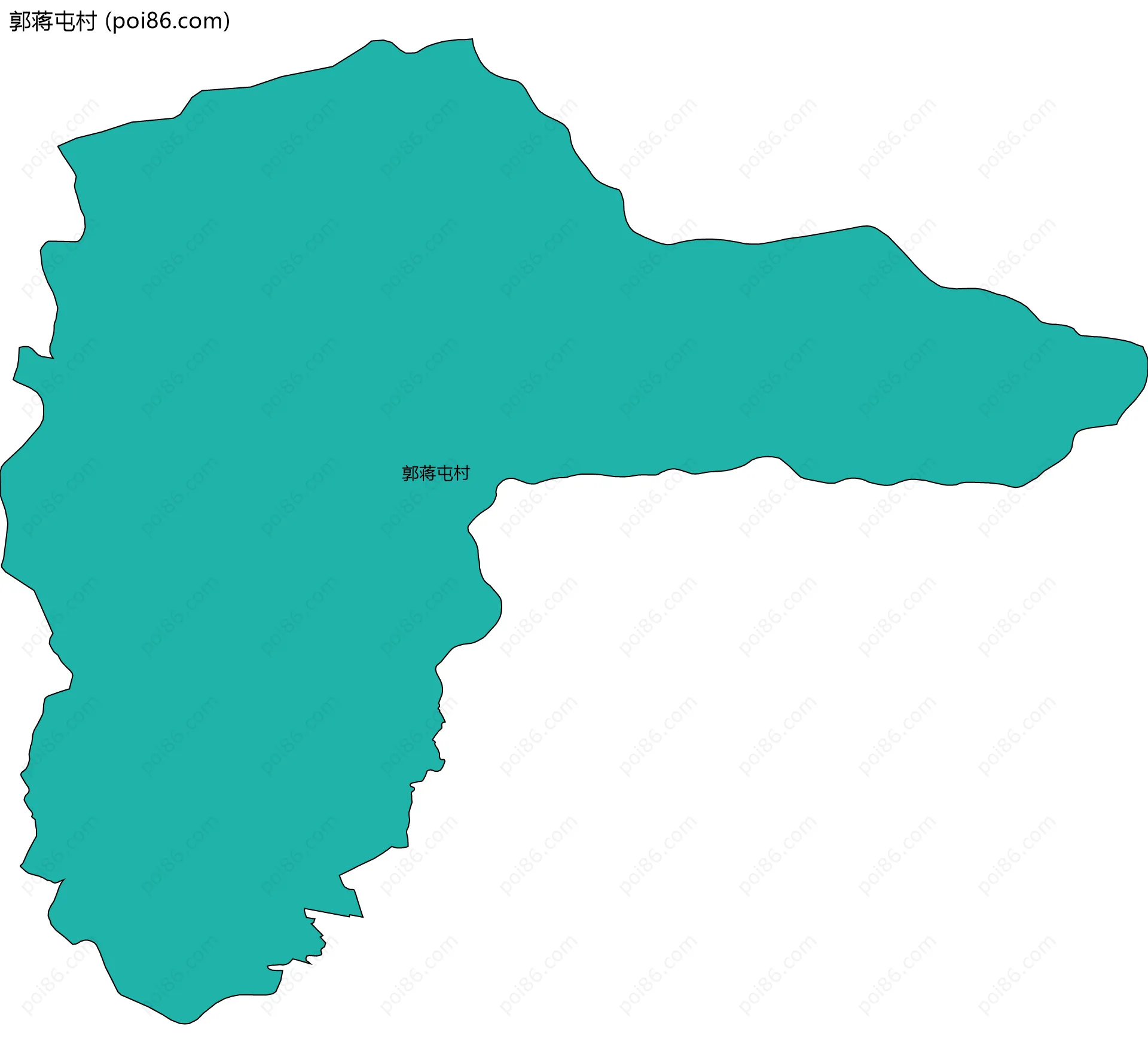 郭蒋屯村边界地图