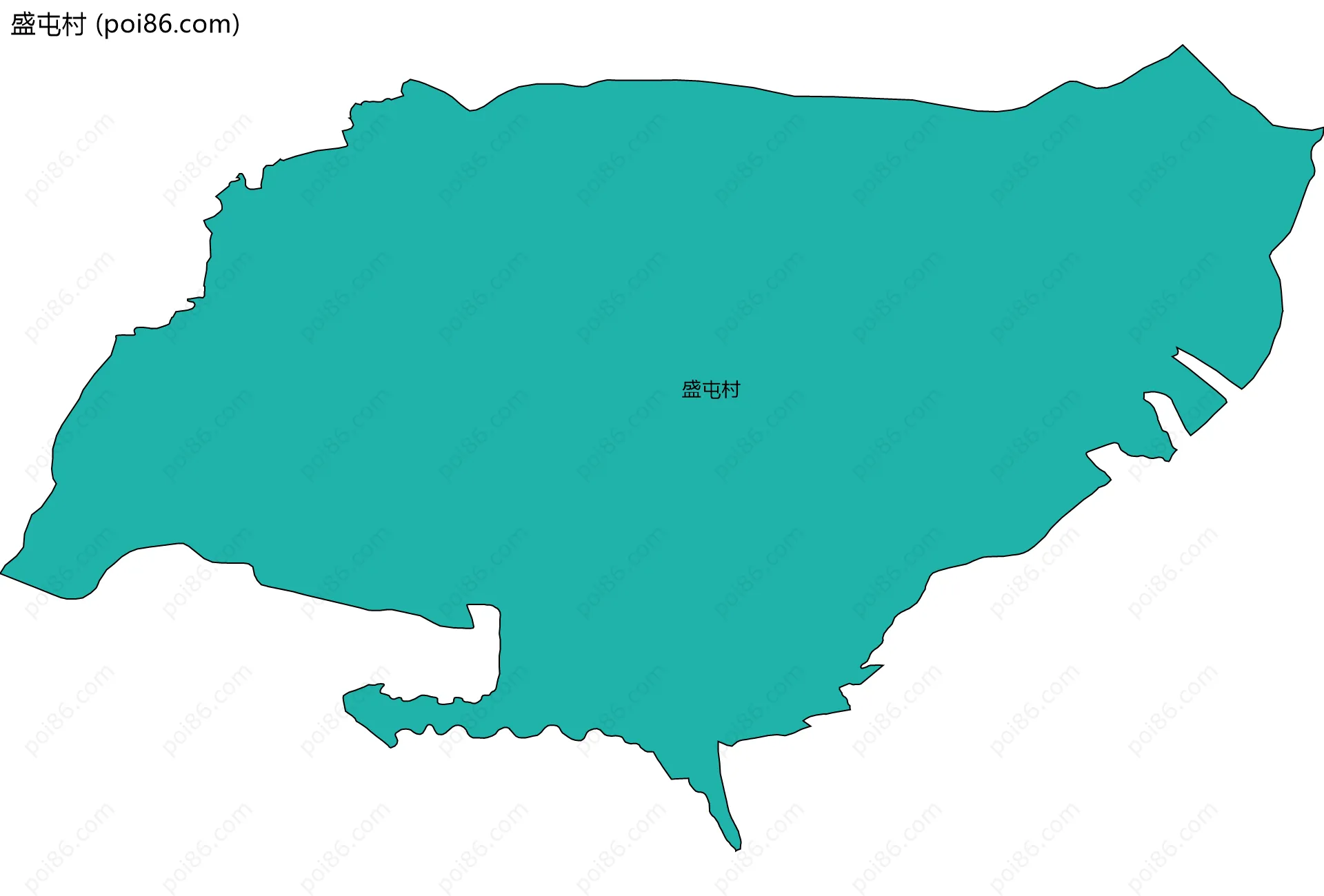 盛屯村边界地图