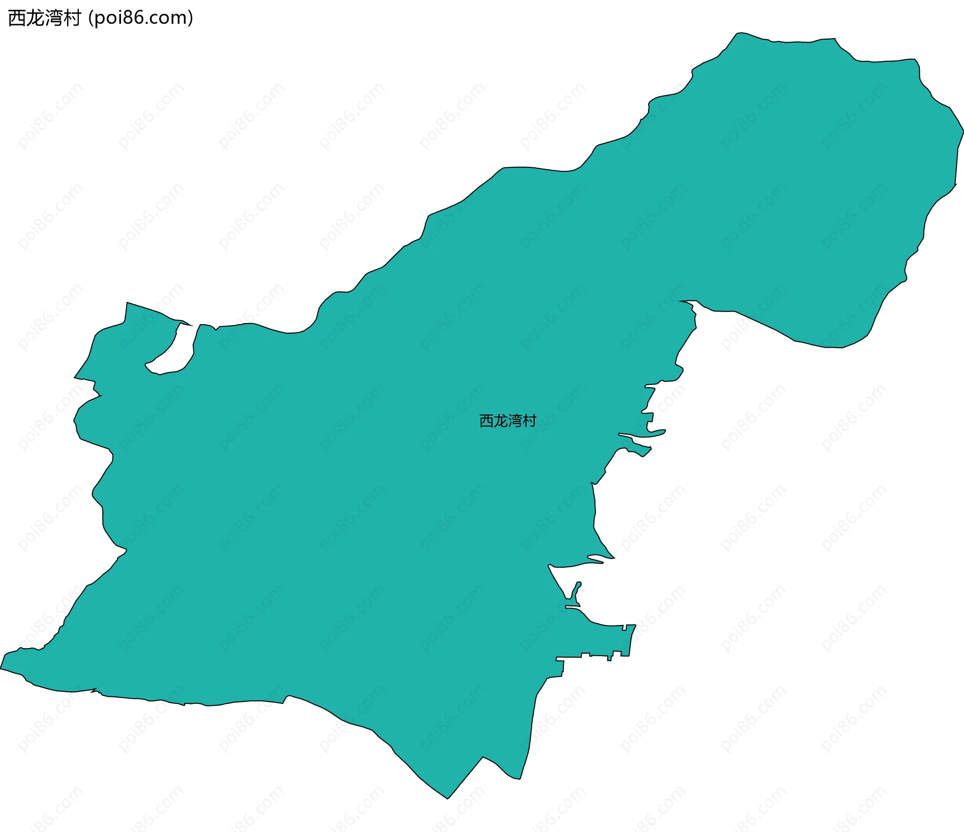 西龙湾村边界地图