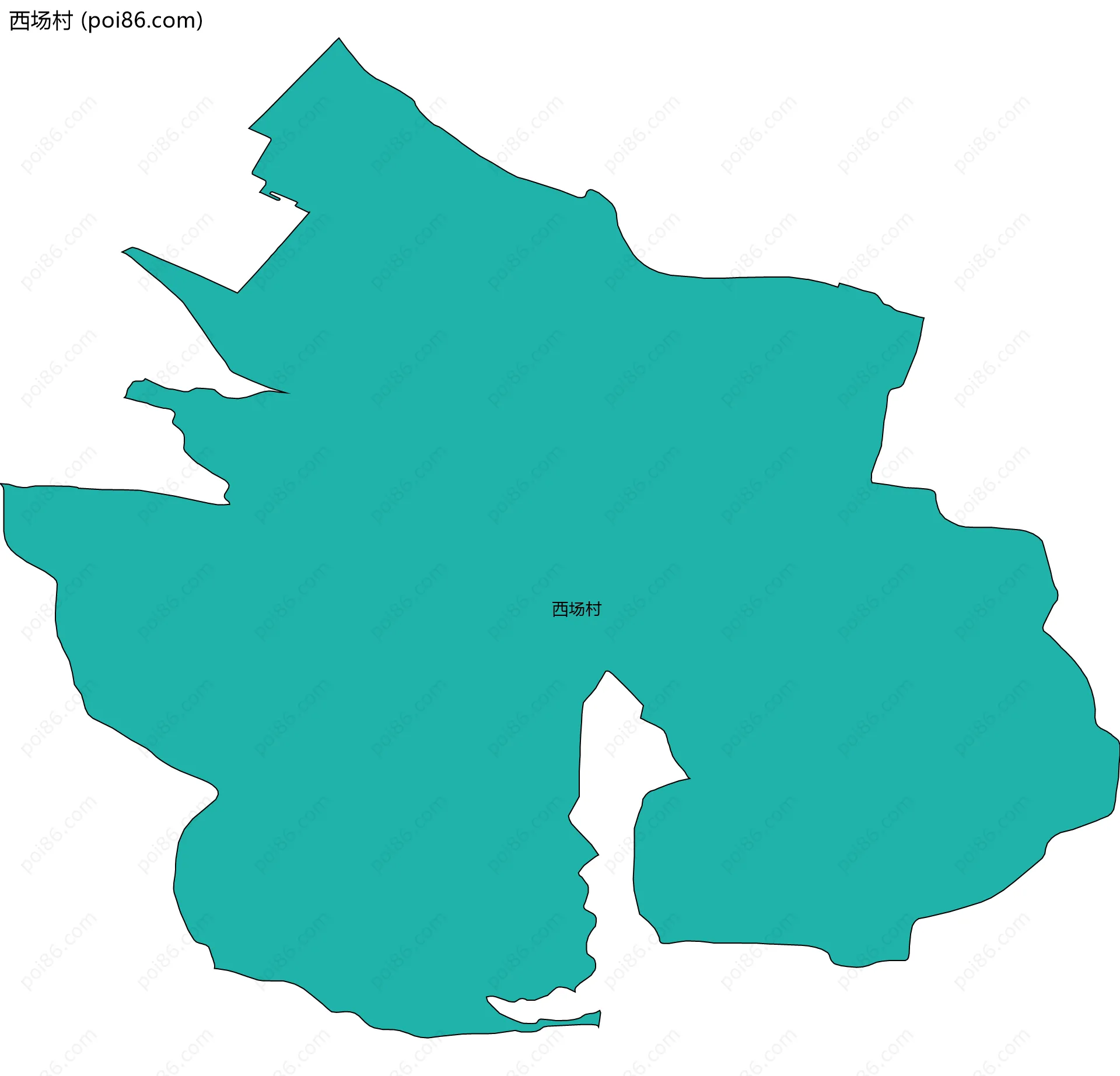 西场村边界地图