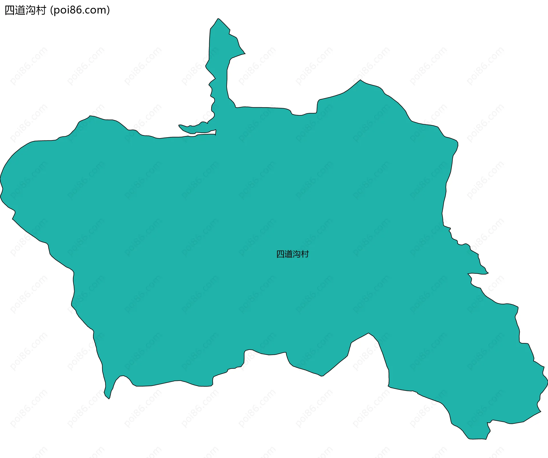 四道沟村边界地图