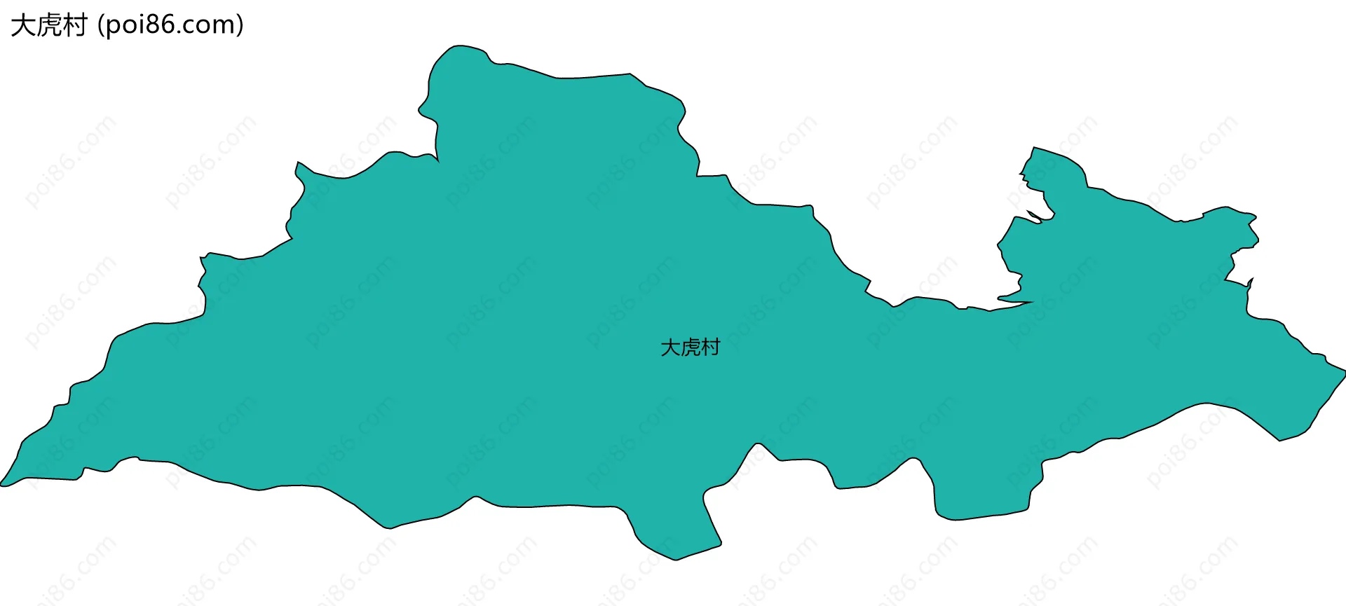 大虎村边界地图