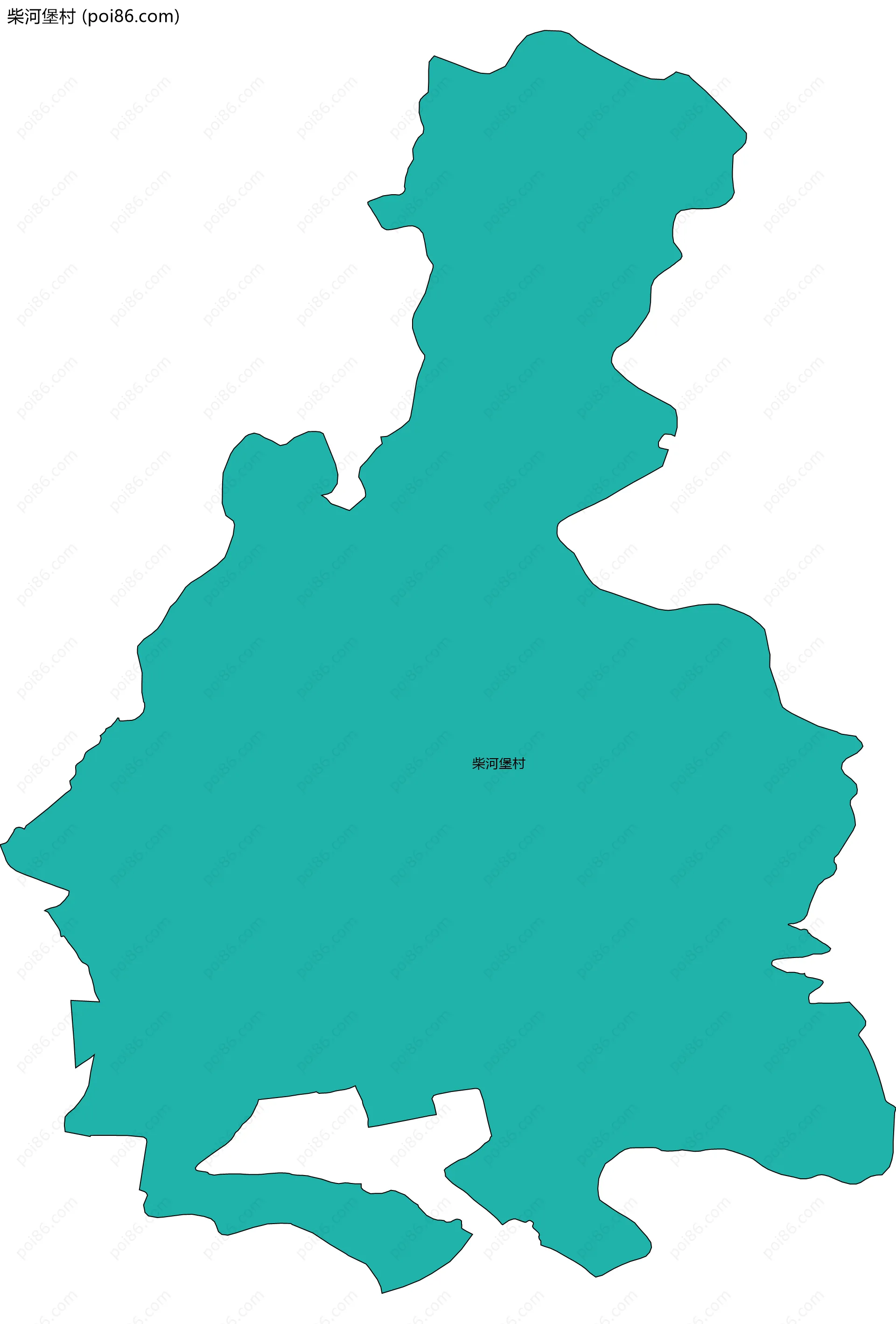 柴河堡村边界地图