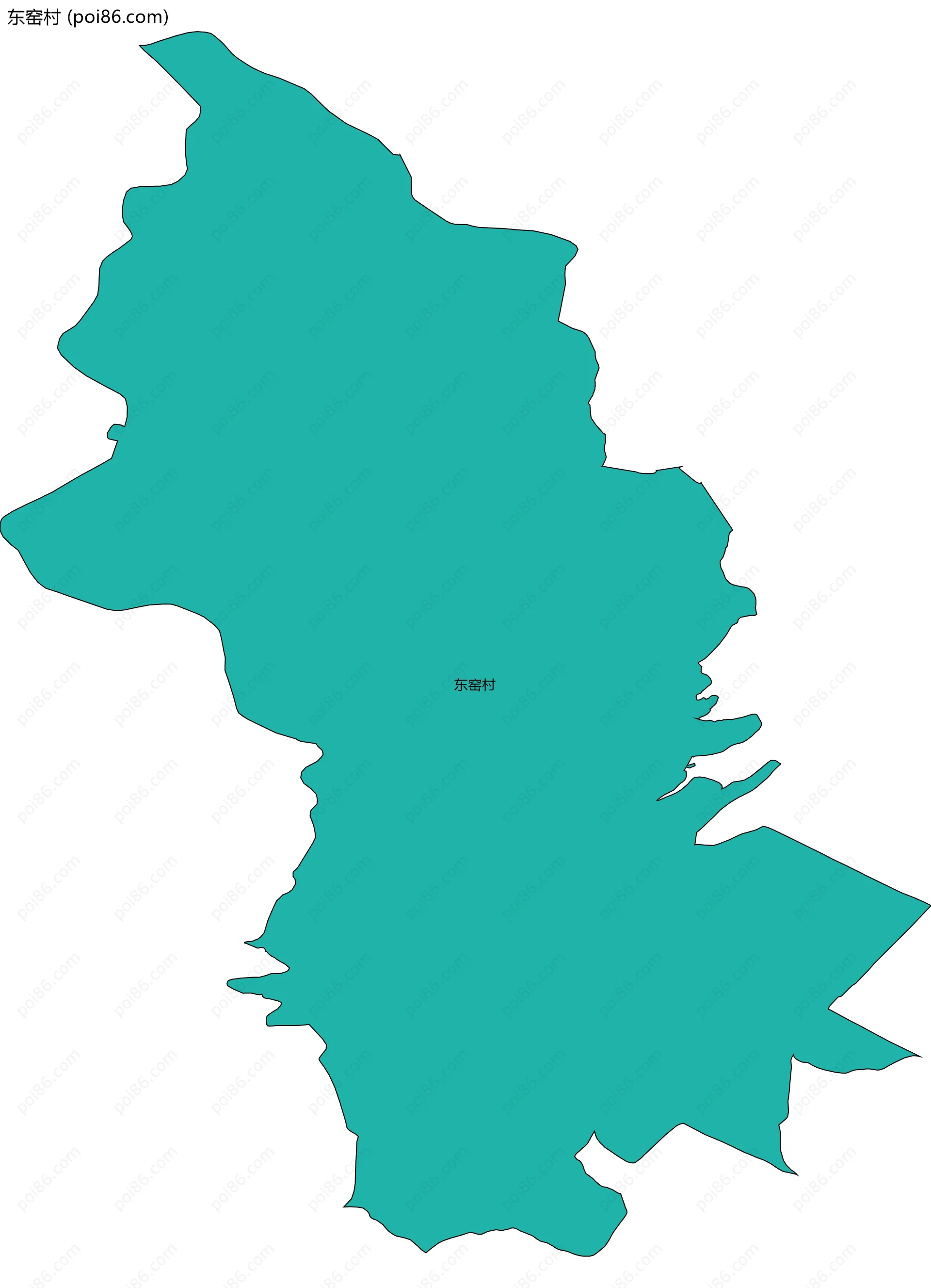 东窑村边界地图