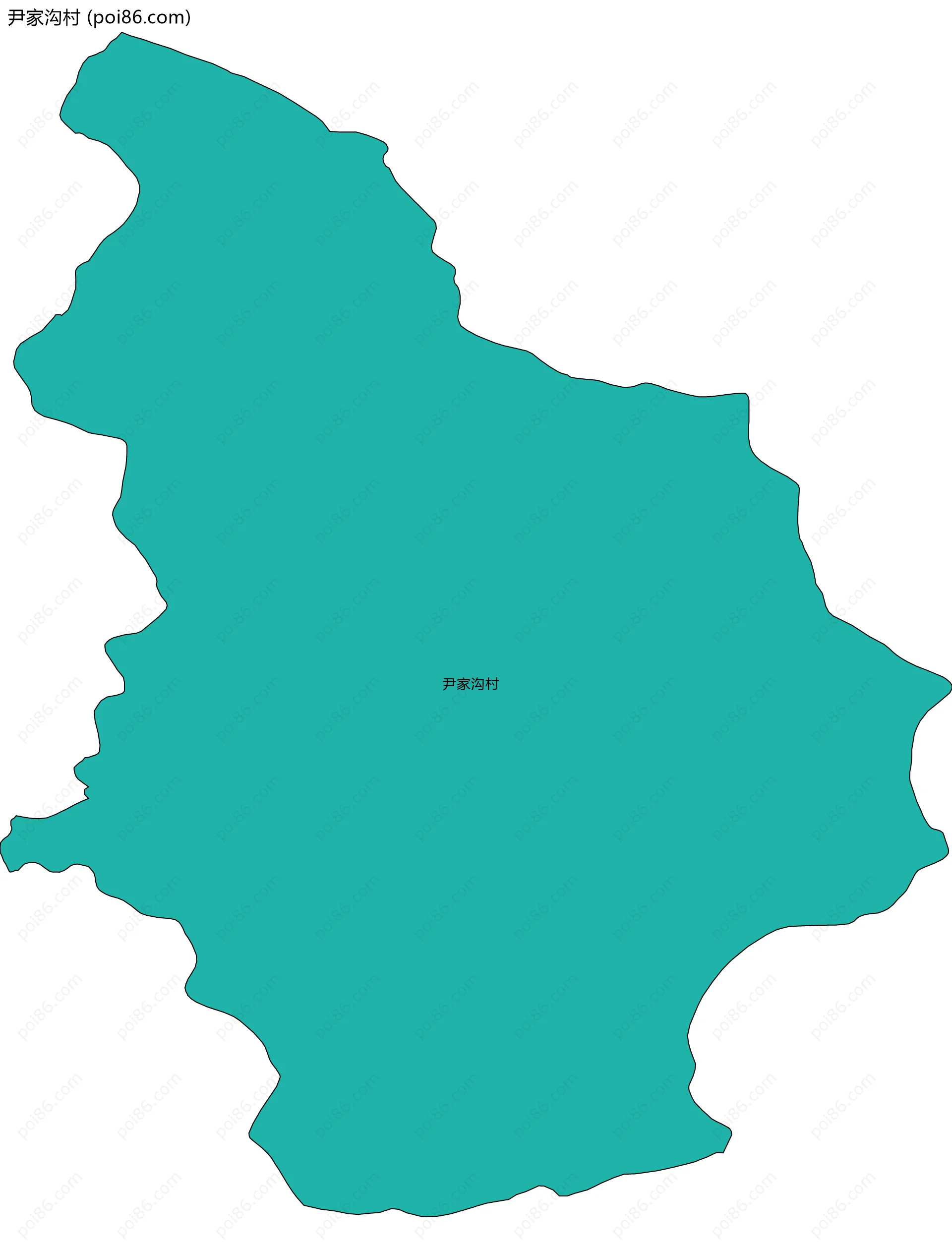 尹家沟村边界地图