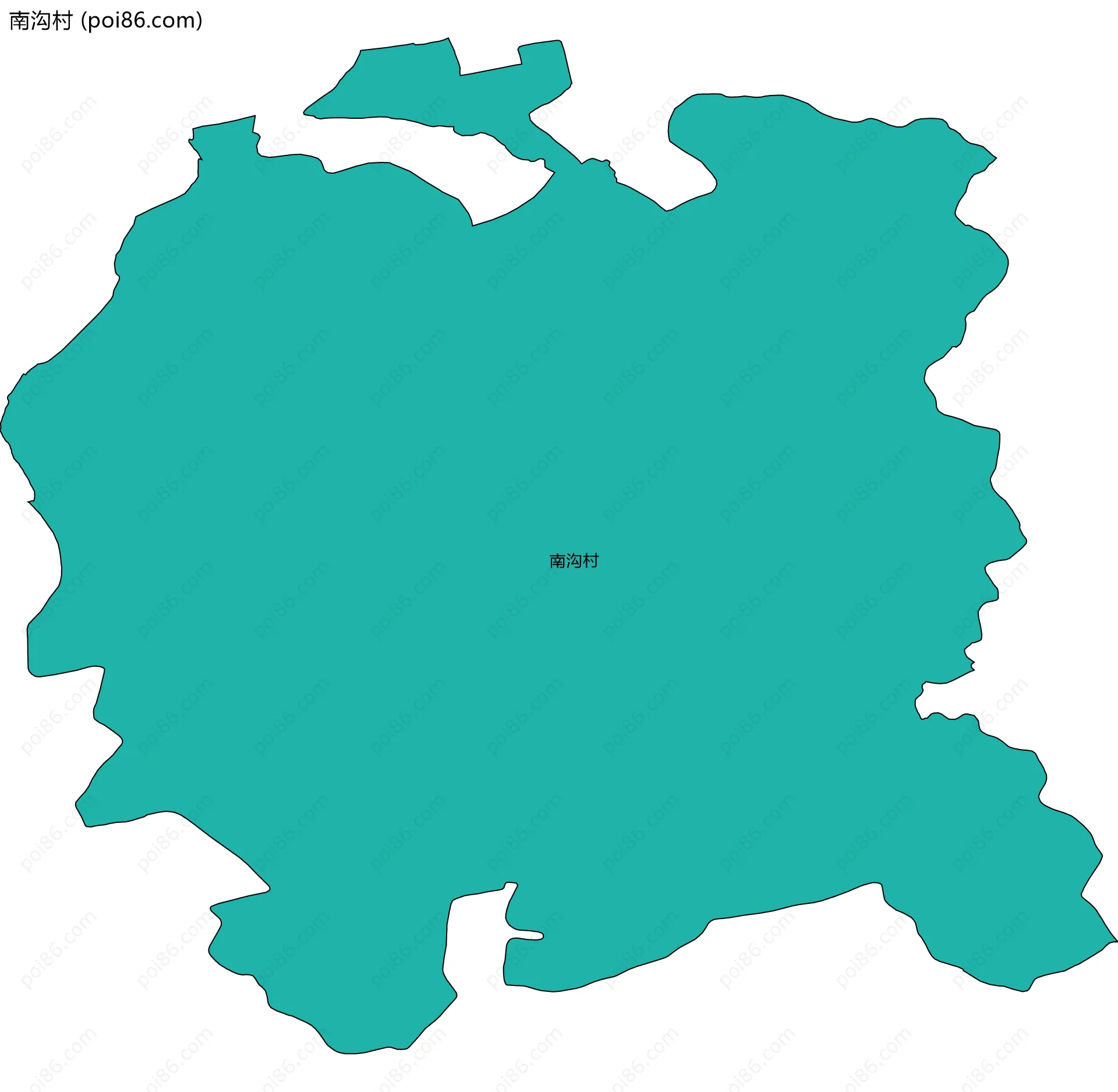 南沟村边界地图