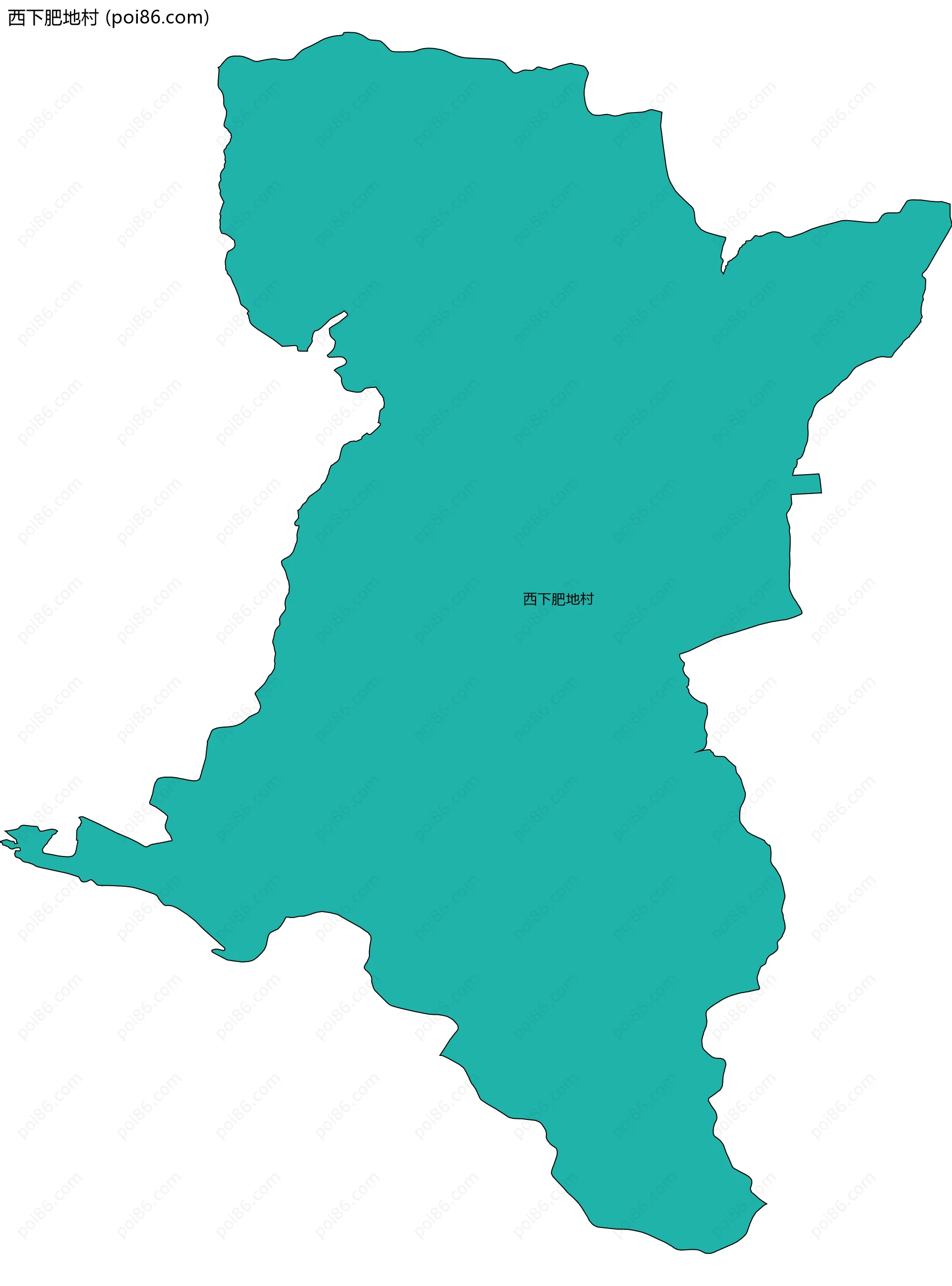 西下肥地村边界地图