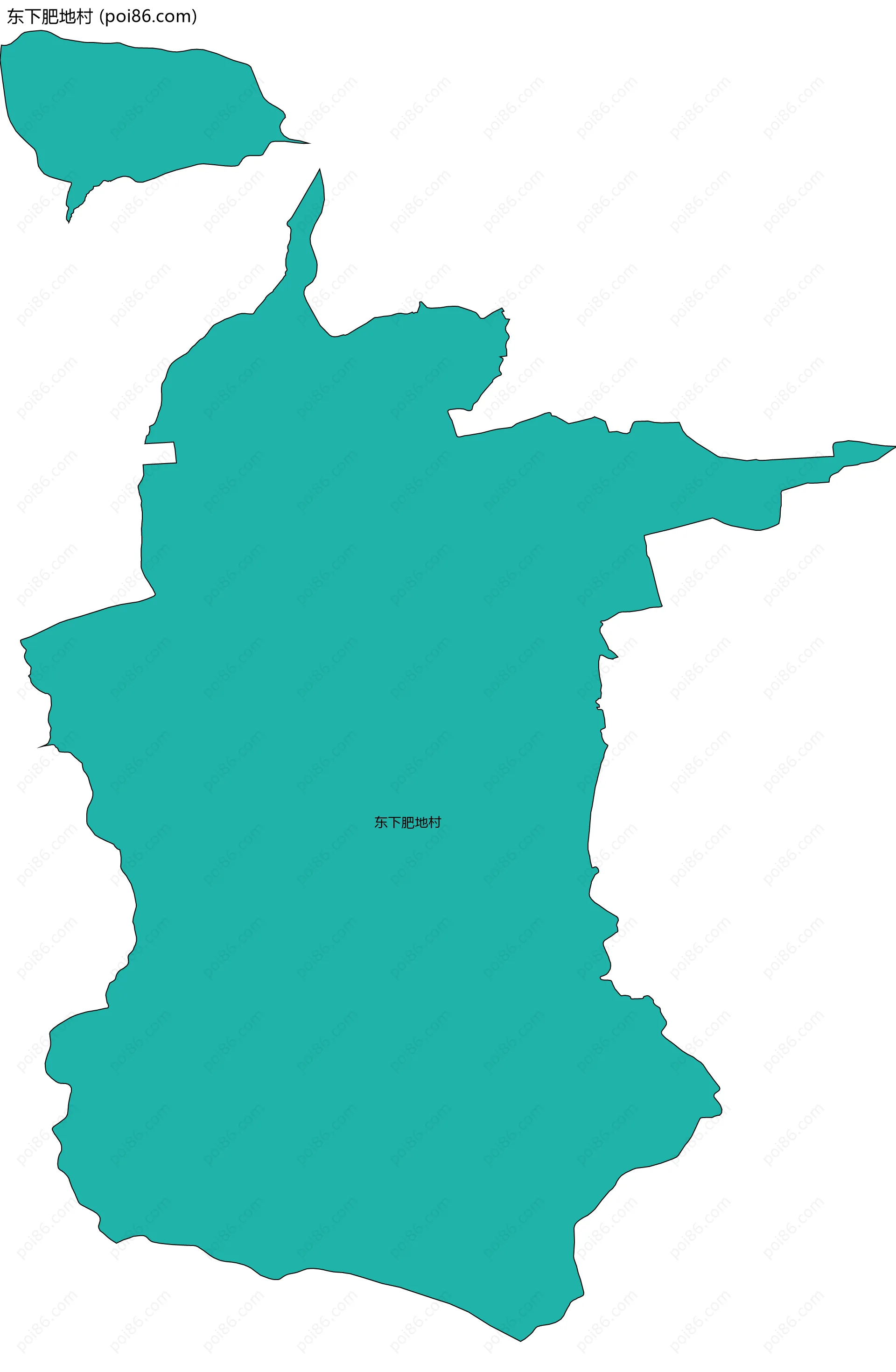 东下肥地村边界地图