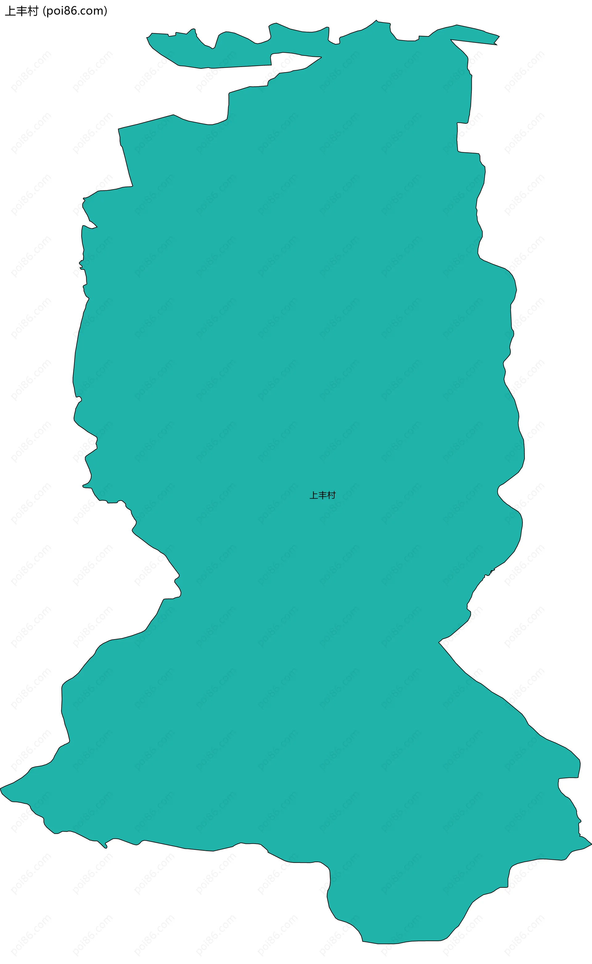 上丰村边界地图