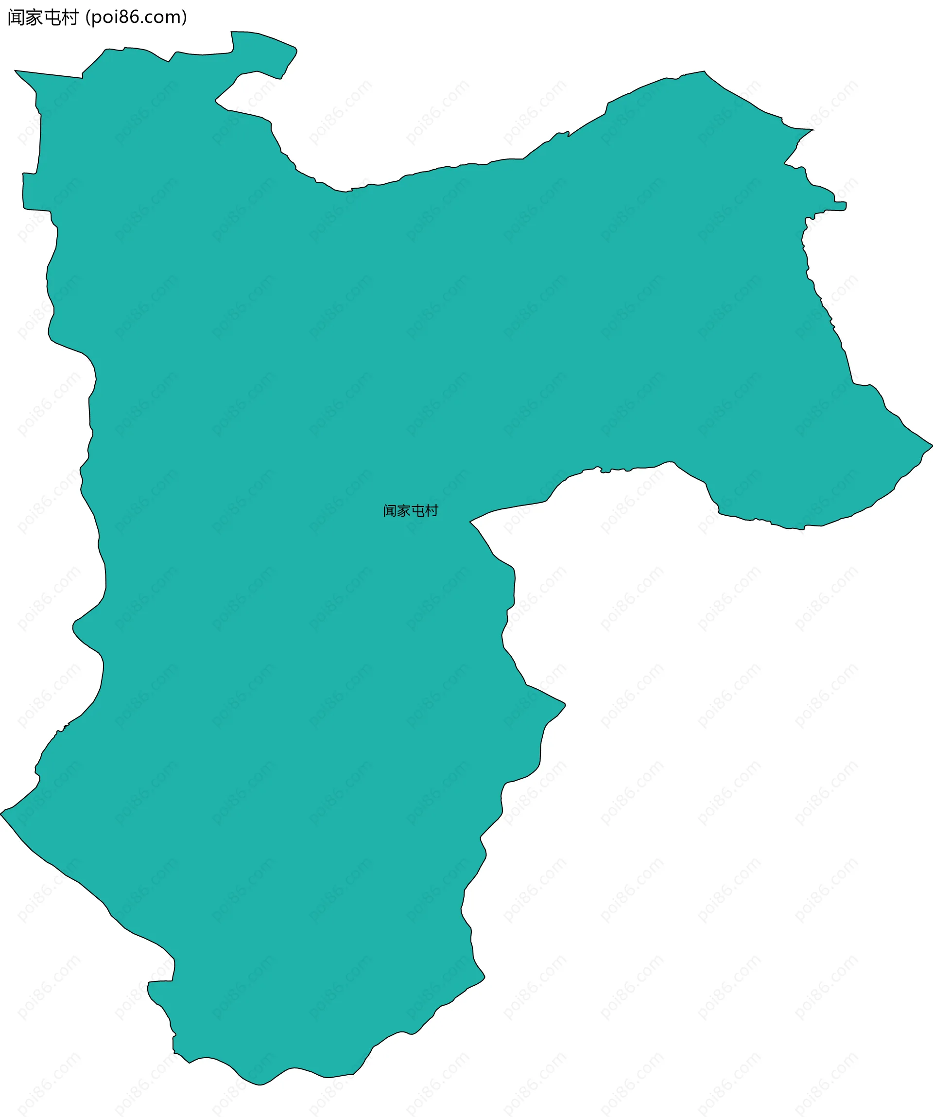 闻家屯村边界地图