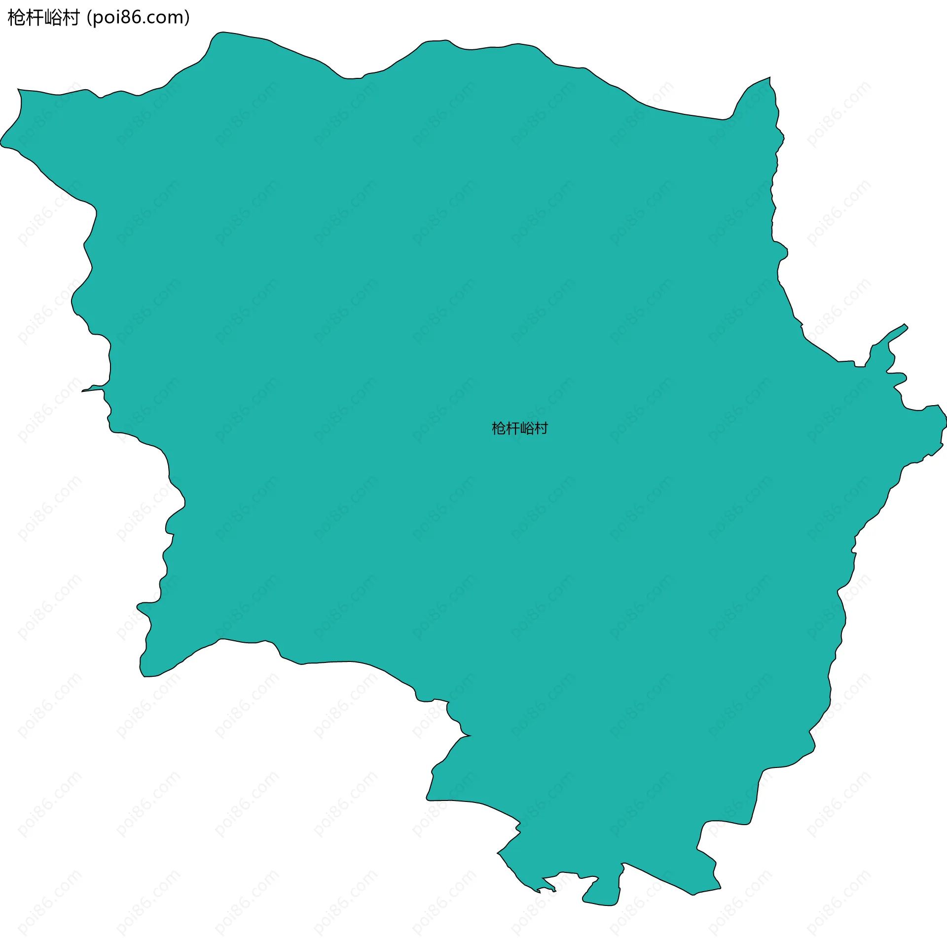 枪杆峪村边界地图