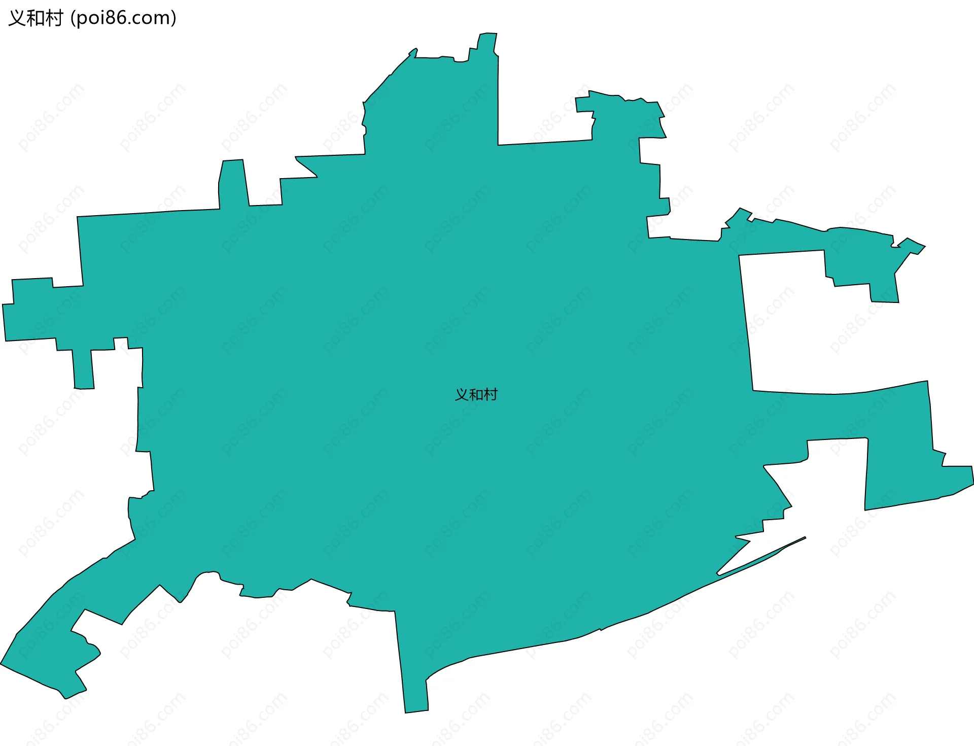 义和村边界地图
